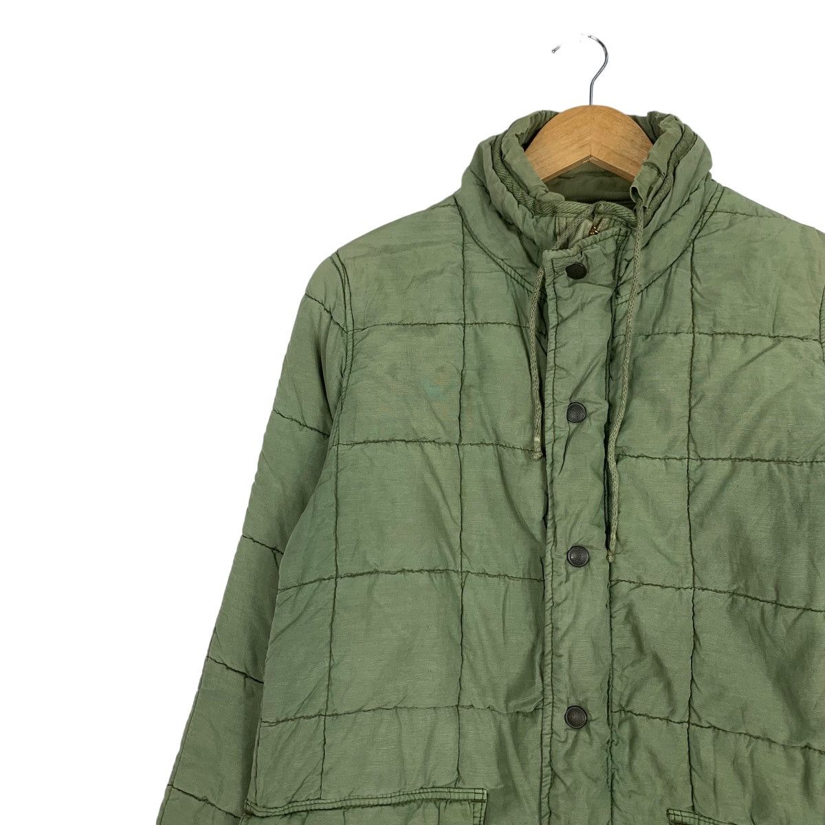 Vintage DENIM DUNGAREE Cotton Khaki Quilted Jacket #0941-C42 Size US S / EU 44-46 / 1 - 6 Thumbnail