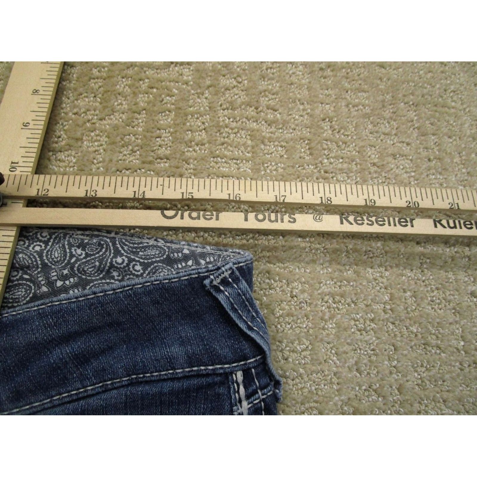 Ariat Ariat Jeans Blue Bootcut Mid Rise 32 Women Denim Pockets Logo Southwestern Cowboy 32x32 Regular Mens Womens Girls? Size 24" / US 00 / IT 34 - 5 Thumbnail