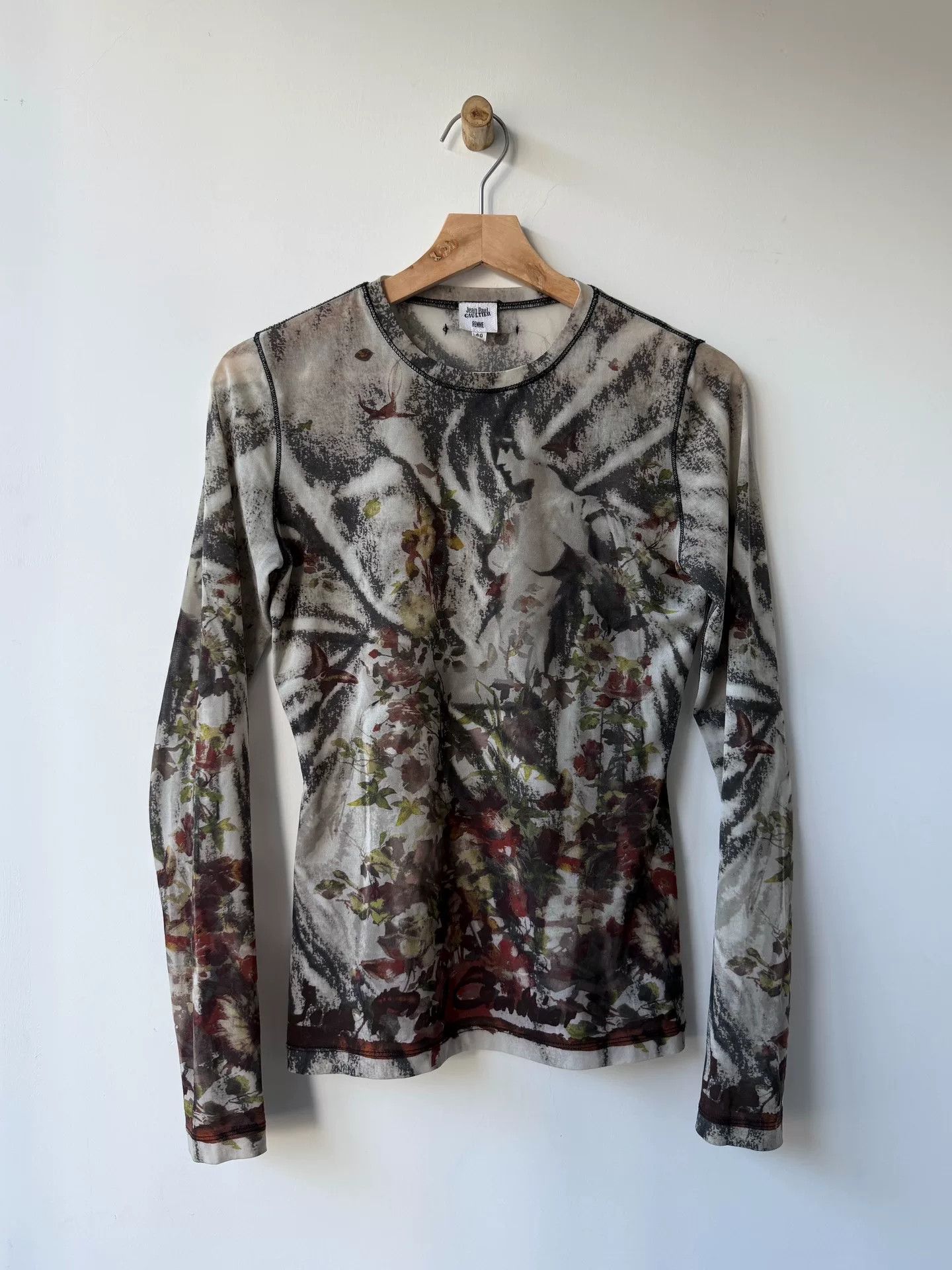 Jean Paul Gaultier Jean Paul Gaultier Floral Mesh Top Size M / US 6-8 / IT 42-44 - 1 Thumbnail