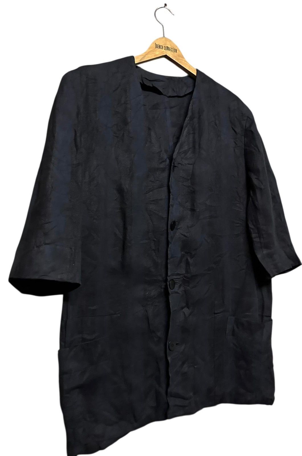 Y's for Men Vtg💥80’s Y’s Yohji Yamamoto Border Indigo Wool Blend Jacket Size US M / EU 48-50 / 2 - 6 Thumbnail