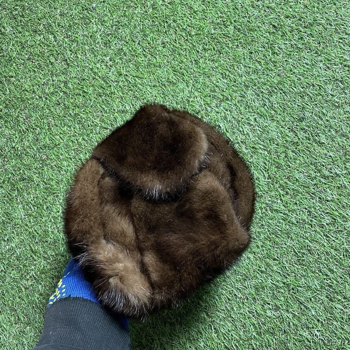 Vintage Vintage 90s Leather Fur Trapper Beanie Cold Weather Hat OS Size ONE SIZE - 8 Thumbnail
