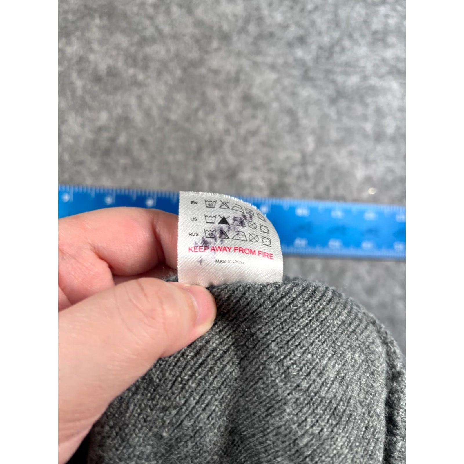 Vintage Furtalk Beanie Toque Hat Adult One Size Gray Acrylic Knit Logo Ski Beanie Mens Womens 100% Acrylic Knit Gift Size ONE SIZE - 8 Thumbnail