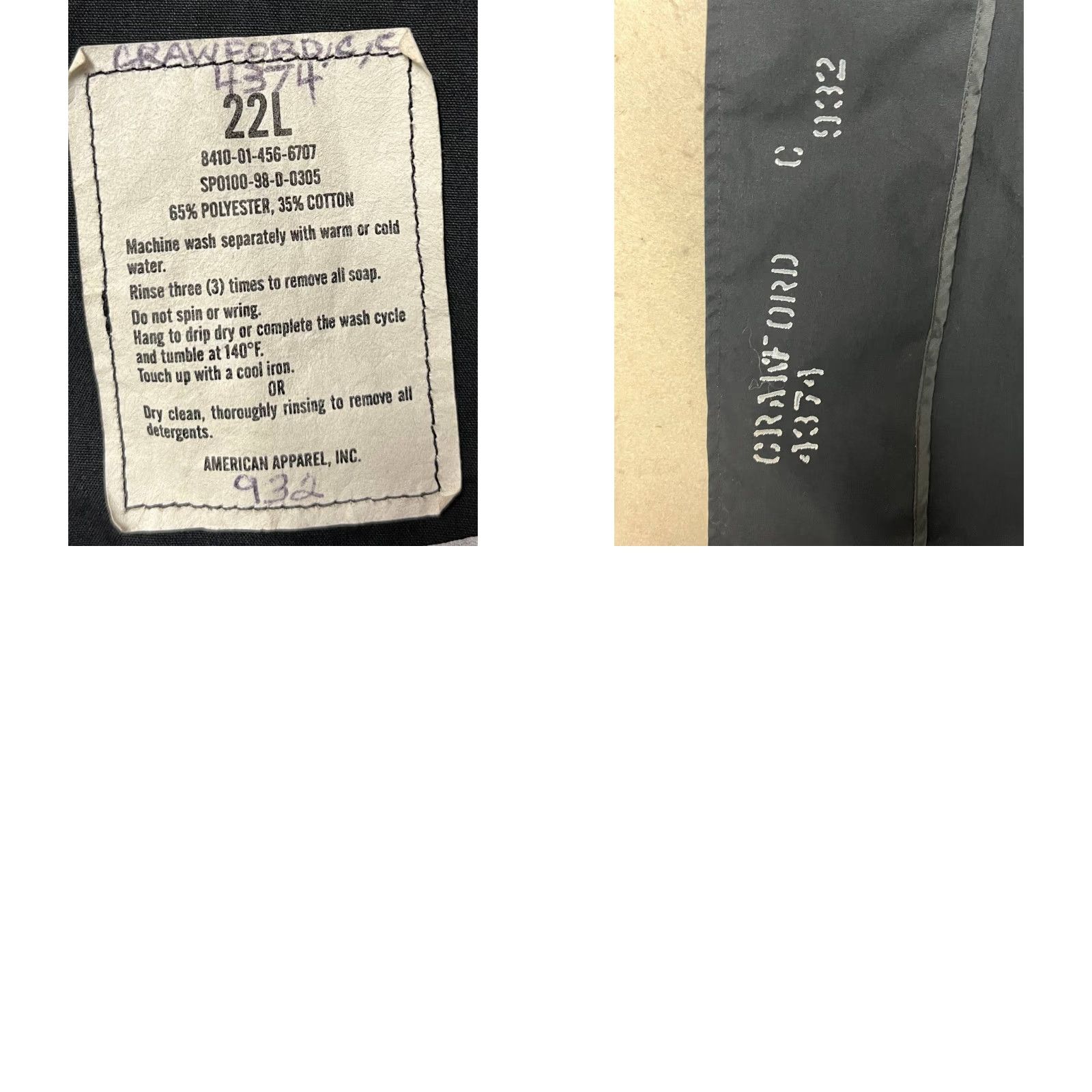Vintage VINTAGE Defense Logistics Agency Quarterdeck Collection DSCP Long Coat Women 22L Black Button Zip Removable Lining Trench Style Coat Size 3XL / US 20-22 - 9 Thumbnail