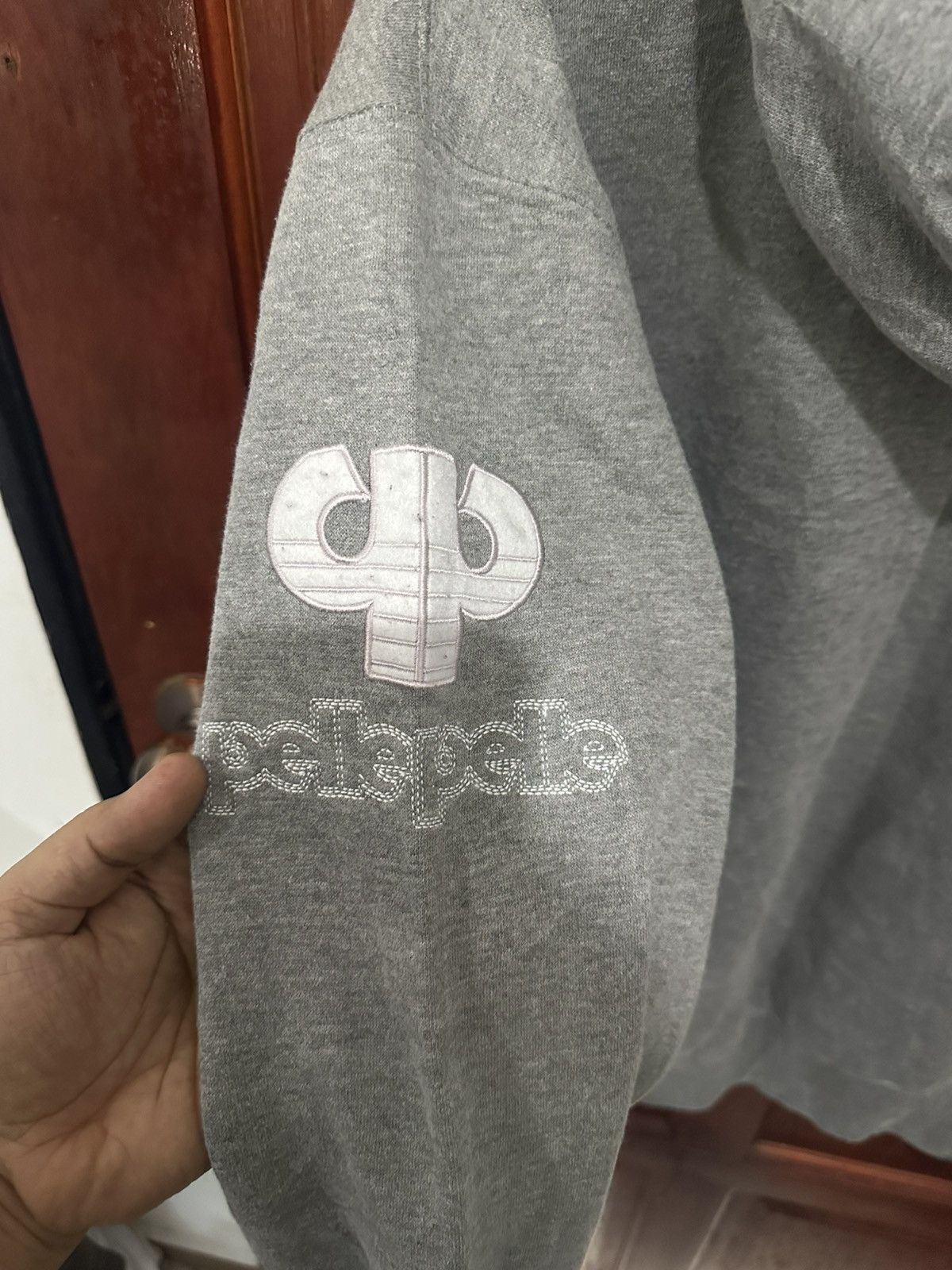 Pelle Pelle Vintage Pelle Pelle Embroidered Logo Grey Hoodie Size US L / EU 52-54 / 3 - 5 Thumbnail
