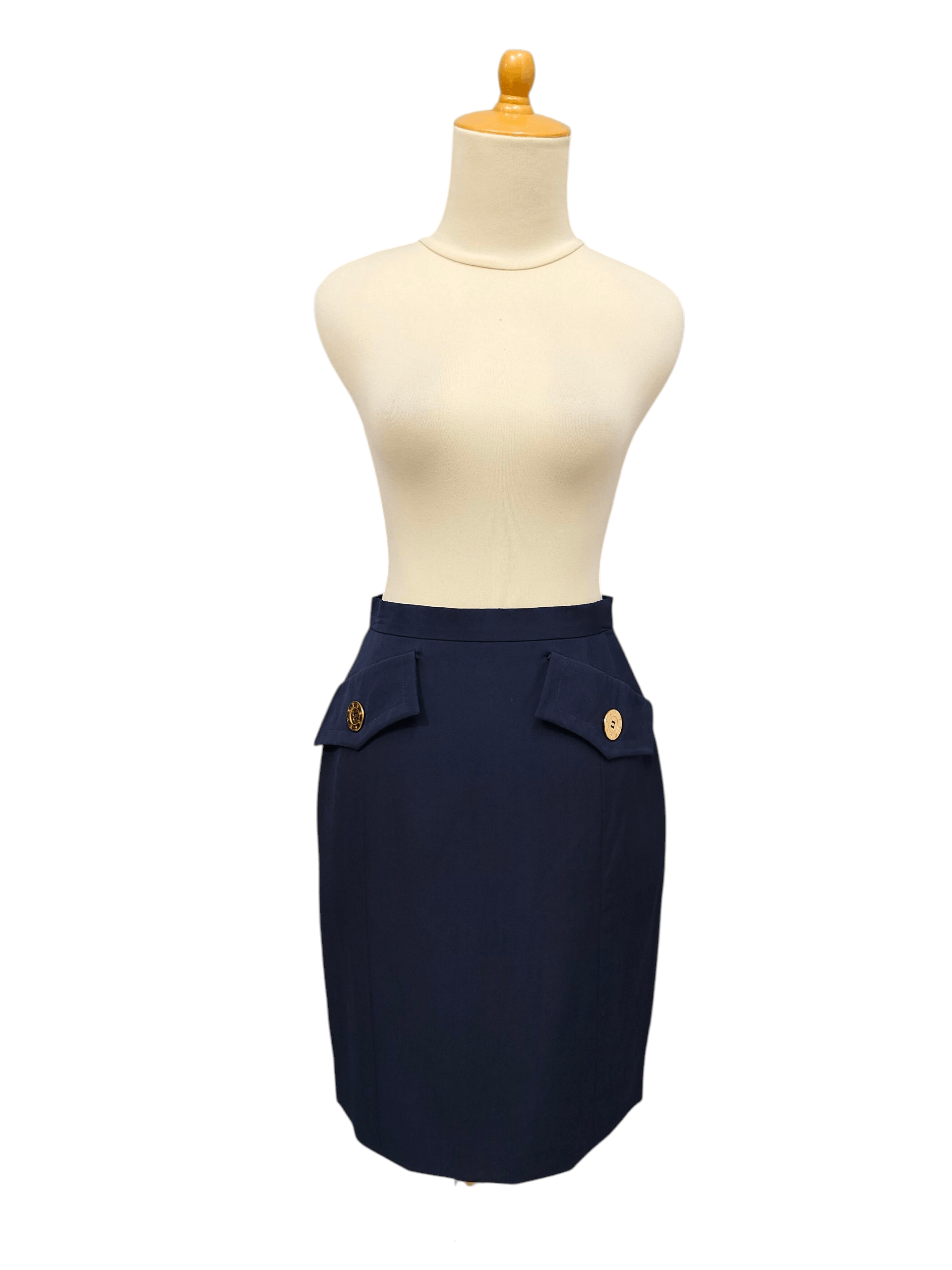 Givenchy 90s Givenchy Boutique - Tailoring Structured Pencil Skirt Size 28" / US 6 / IT 42 - 1 Thumbnail