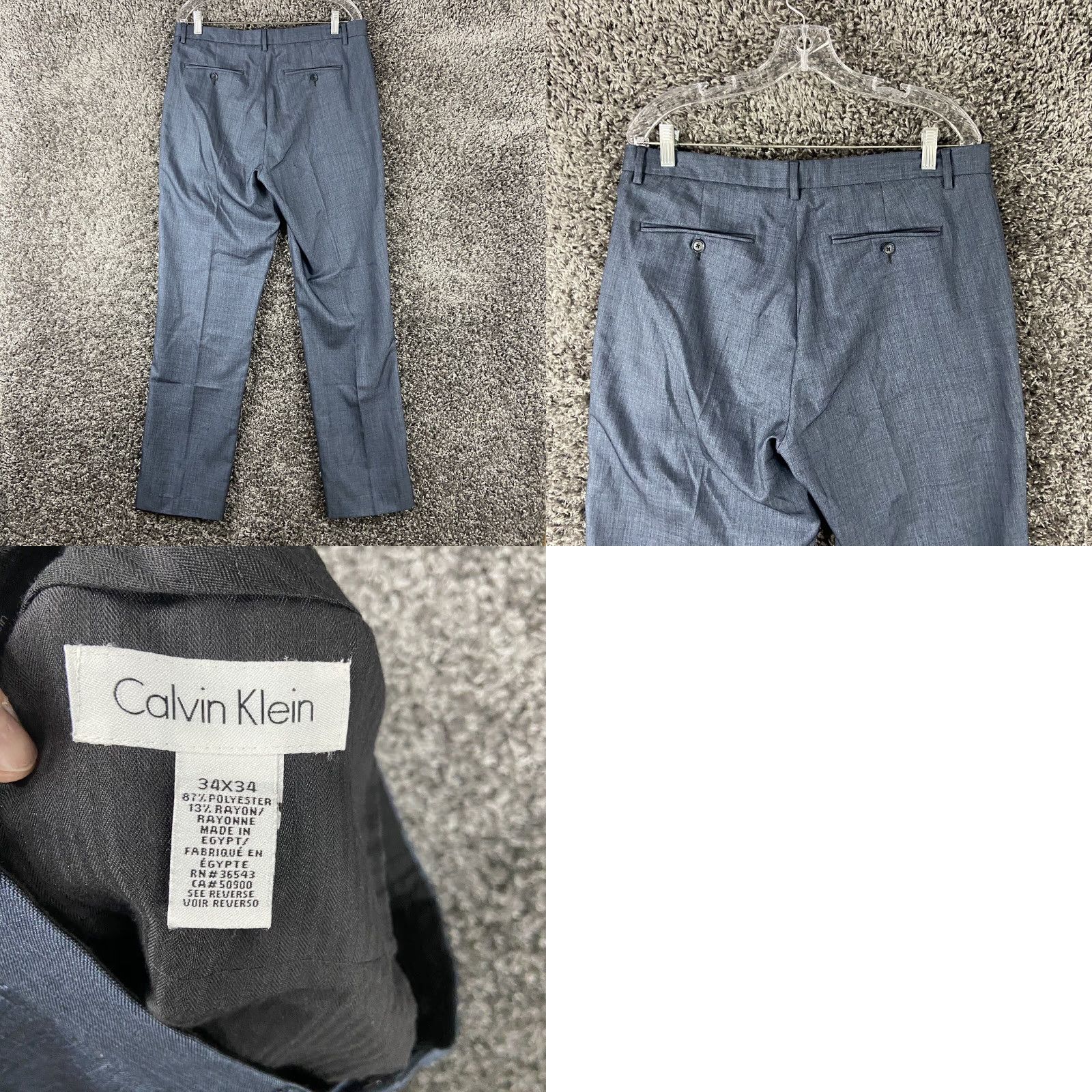 Calvin Klein Calvin Klein Dress Pants Blue Men’s 34x34 Pants Dress Men 34 Blue CK Dress Pants Mens 34x34 Size US 34 / EU 50 - 8 Thumbnail