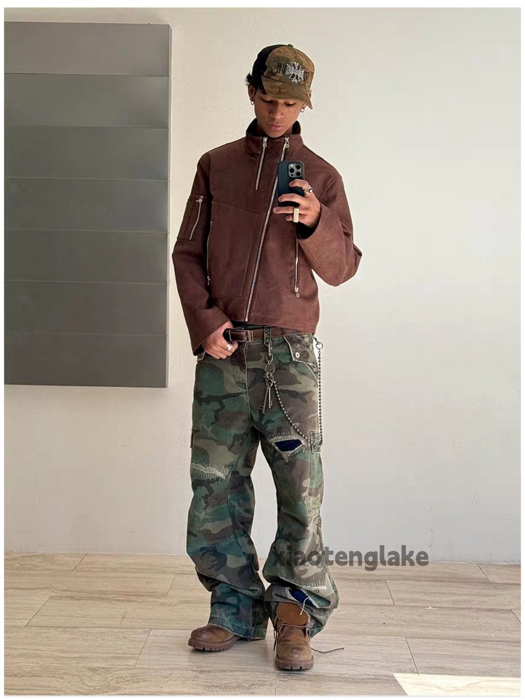 Vintage xz utility military loose baggy wide Leg flared cargo pants Size US 34 / EU 50 - 6 Thumbnail