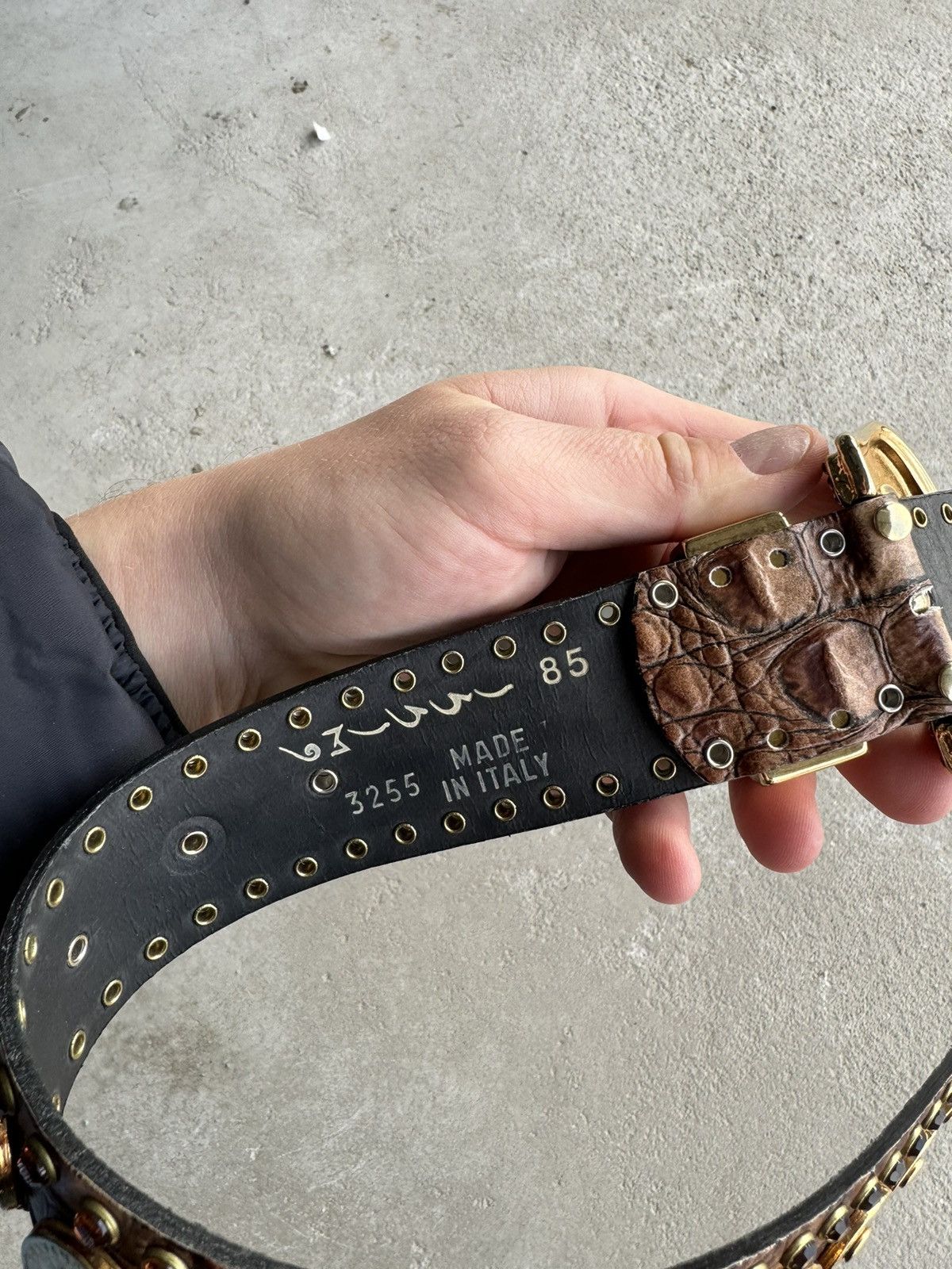 Japanese Brand × Vintage vintage rhinestones brown belt bb simon style Size ONE SIZE - 9 Thumbnail