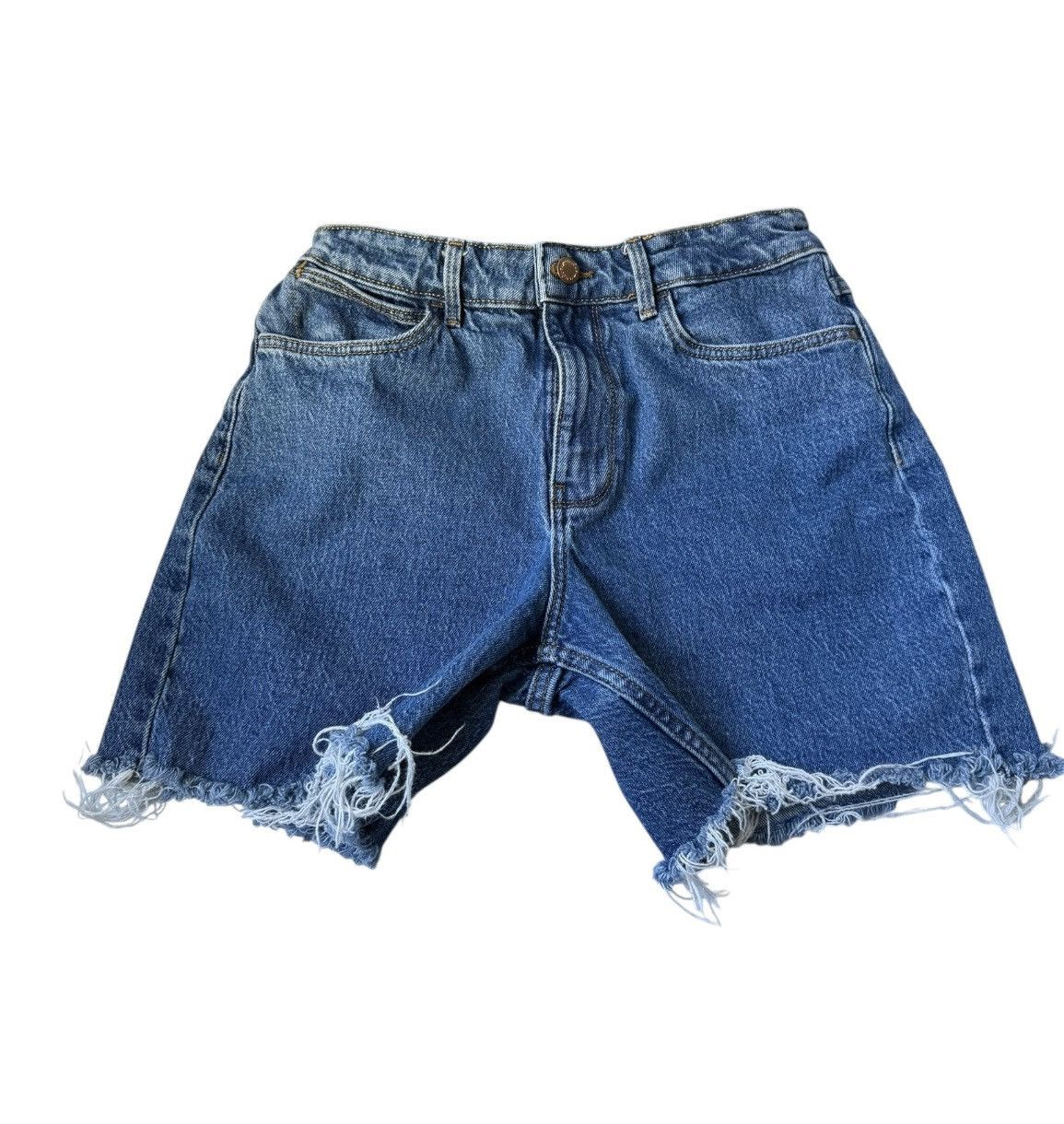 Wrangler Wrangler High-Rise Denim Cutoff Shorts, Medium Wash Size 27" / US 4 / IT 40 - 1 Thumbnail