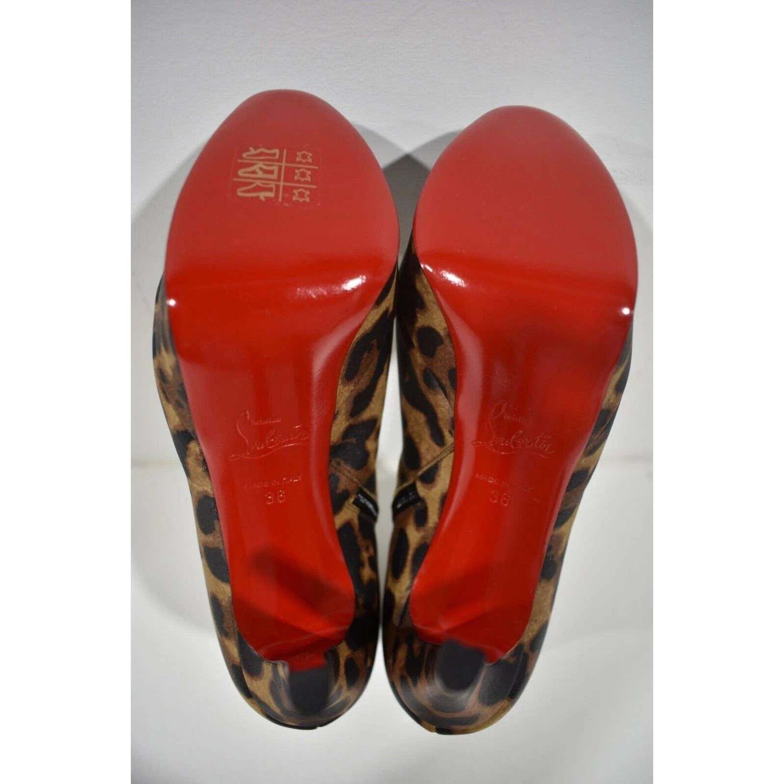 Christian Louboutin Christian Louboutin Bianca Booty 120 Leopard Brown Size US 6 / IT 36 - 12 Thumbnail