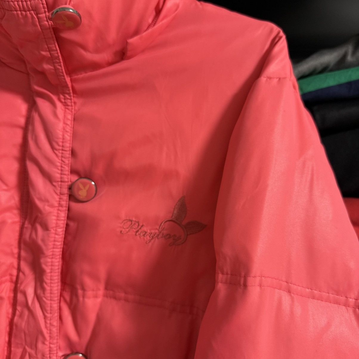 Playboy Vintage Pink Puffer Jacket Playboy Avant Garde Size S / US 4 / IT 40 - 8 Thumbnail