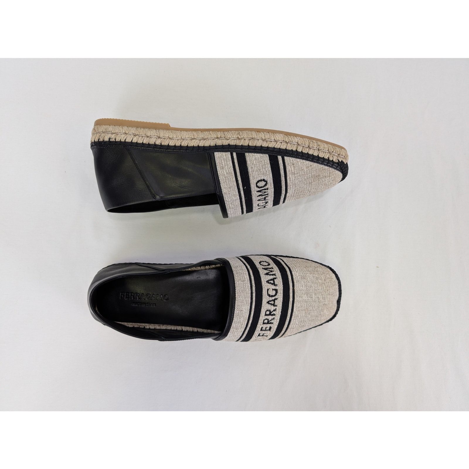 Salvatore Ferragamo o1rshd1 Jacquard canvas espadrilles shoe in multicolor Size US 12 / EU 45 - 13 Thumbnail