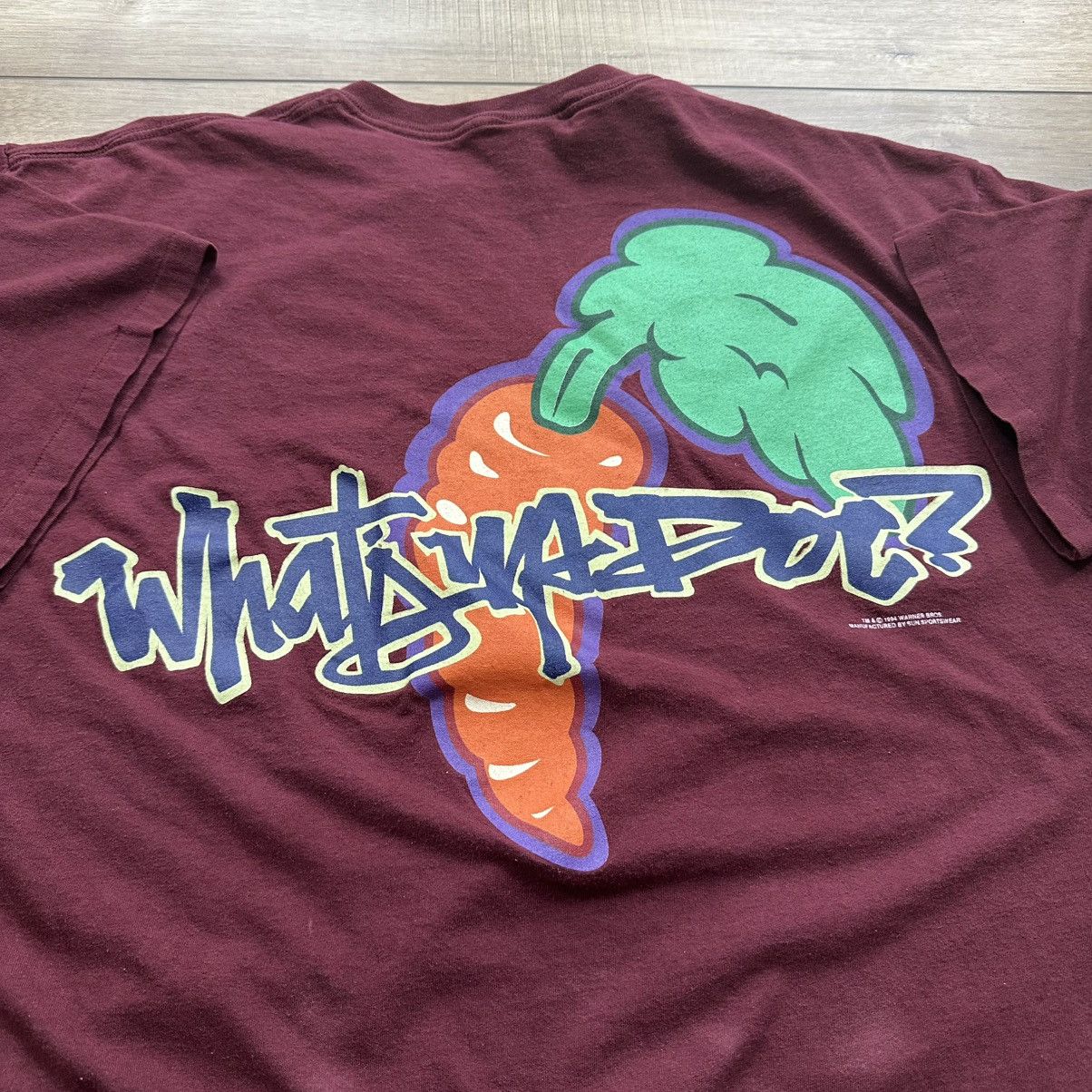 Warner Bros 1994 Warner Bros Bugs Bunny What’s Up Doc Single Stitch Tee Size US XL / EU 56 / 4 - 8 Thumbnail
