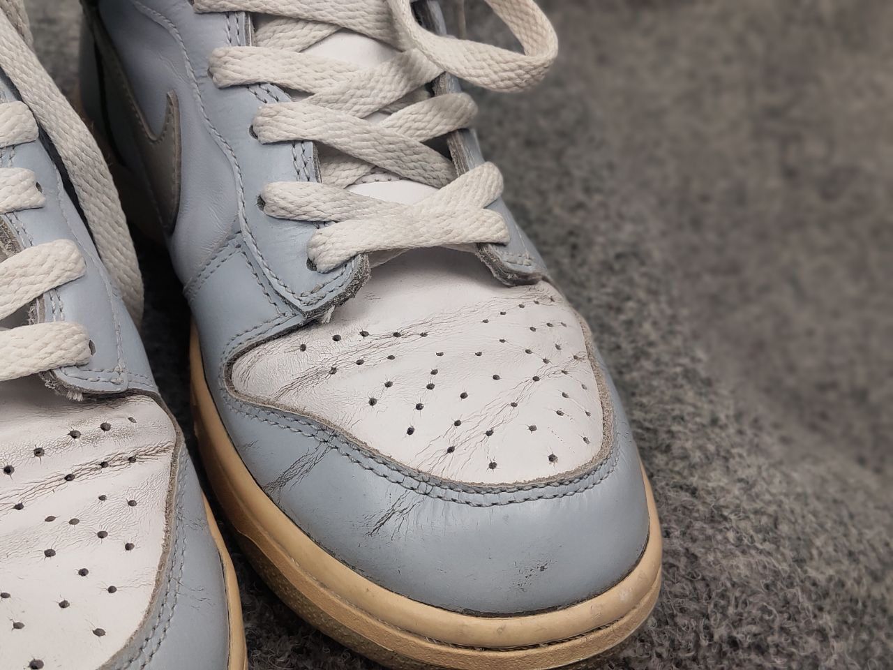 Nike Vintage 2005 Nike Dunk High Blue Gray Leather Sneakers Size US 8 / IT 38 - 20 Thumbnail