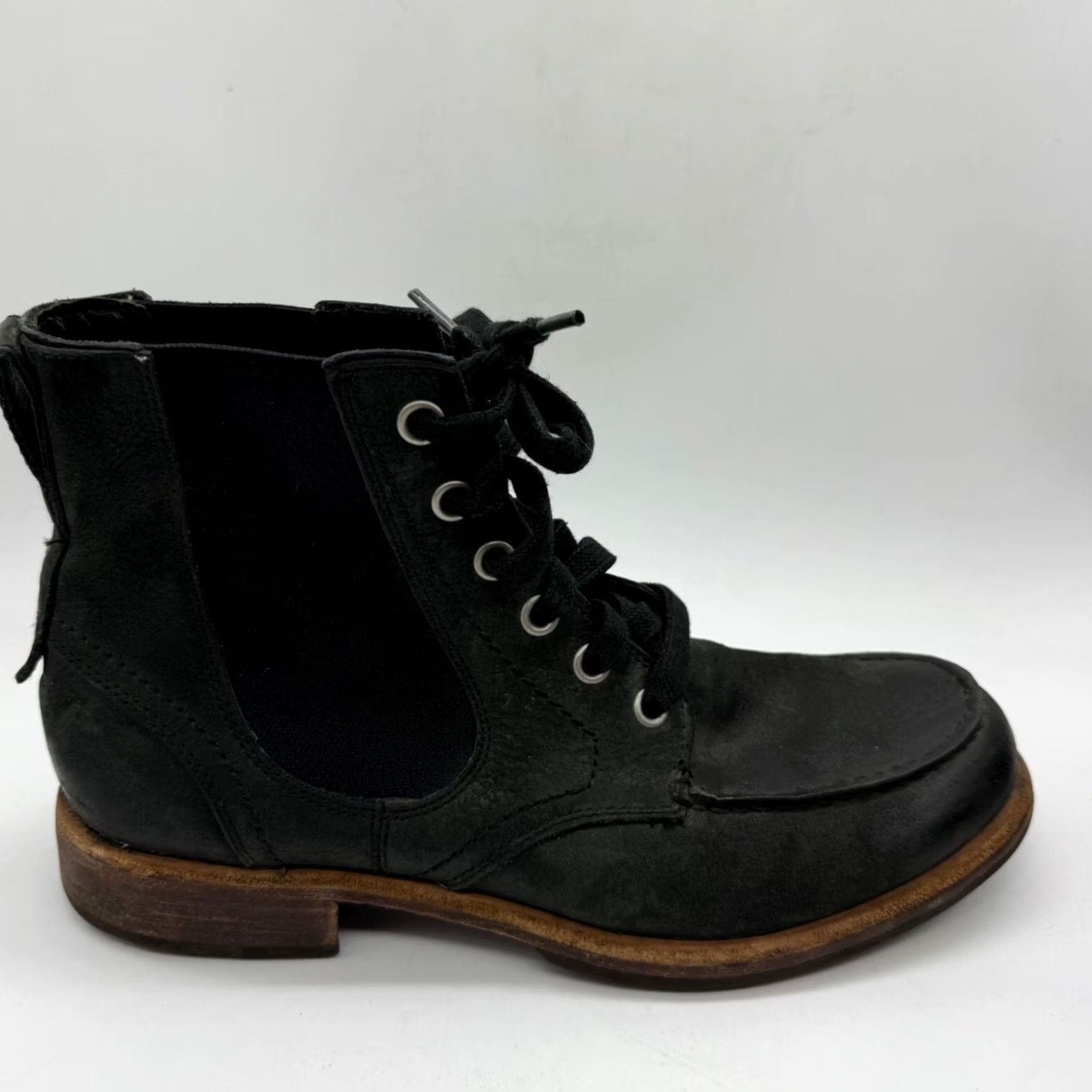 Ugg Ugg Mens Jarrett Faded Black Lace Up Leather Ankle Boots Size 10 Block Heel Size US 10 / EU 43 - 5 Thumbnail