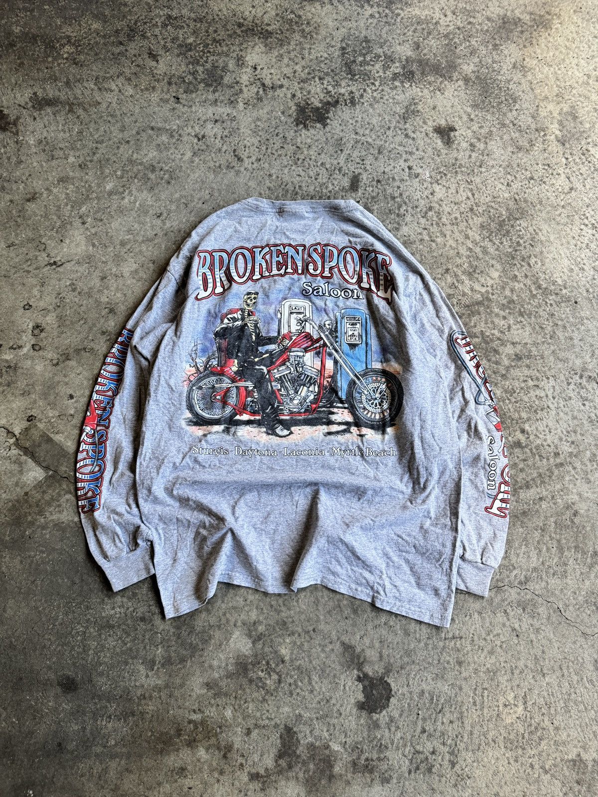 Harley Davidson × Japanese Brand Crazy vintage Y2K Harley Davidson style brokenspoke ls tee Size US L / EU 52-54 / 3 - 4 Thumbnail
