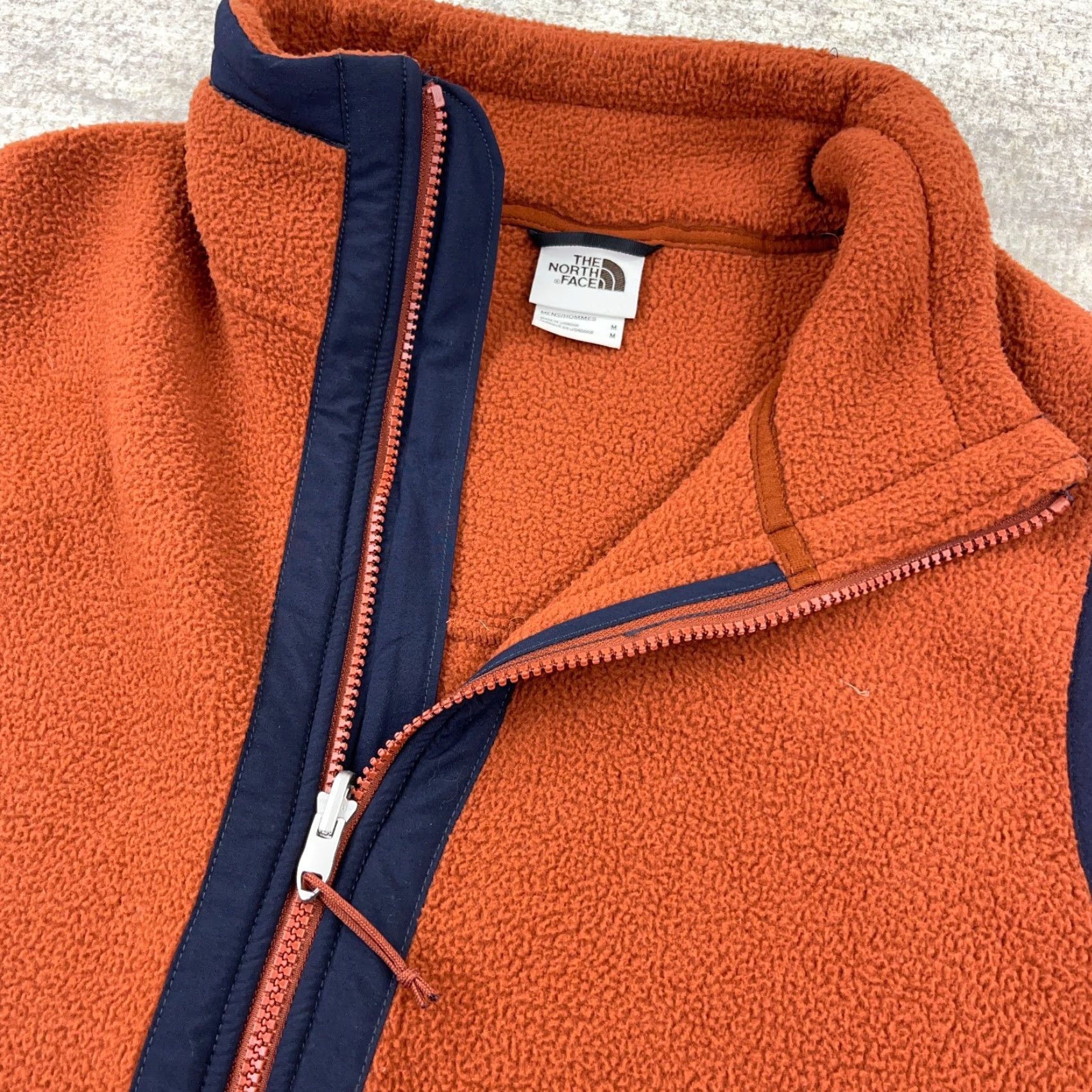 The North Face The North Face Vest Men M Orange Full Zip Fleece Carbondale Idle Vintage: No Size US M / EU 48-50 / 2 - 2 Thumbnail