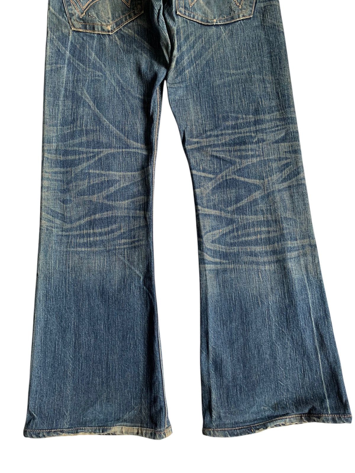 Tornado Mart FLARE 💥 EDWIN 503 MUDMAX PUNK STYLE DISTRESSED DENIM☠️ Size US 31 - 8 Thumbnail