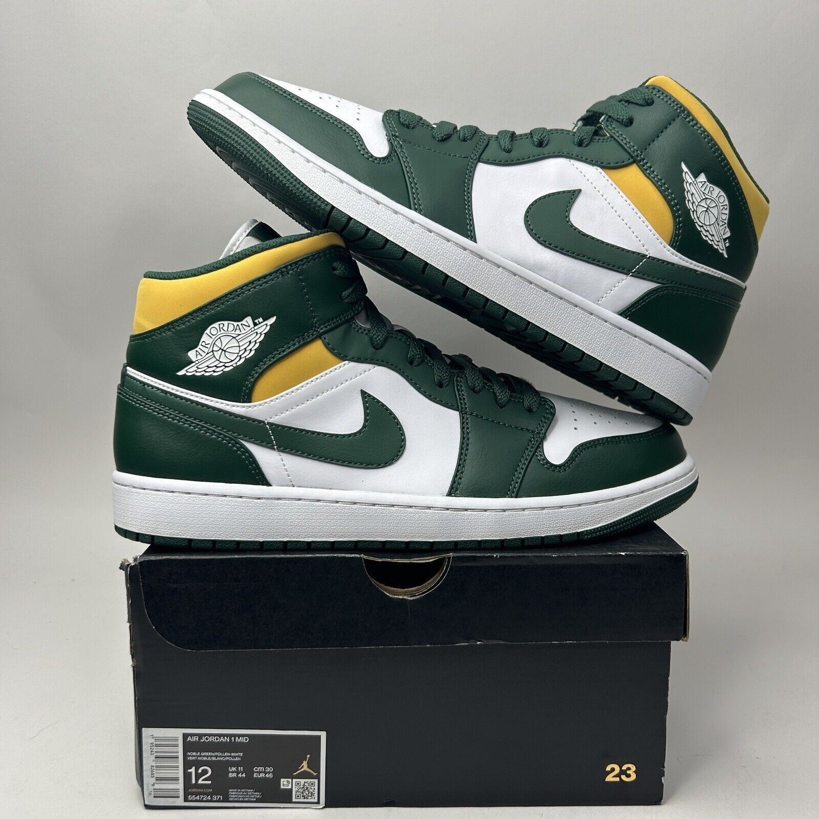 Nike Air Jordan Retro Mid “Sonics/Green Yellow White”
