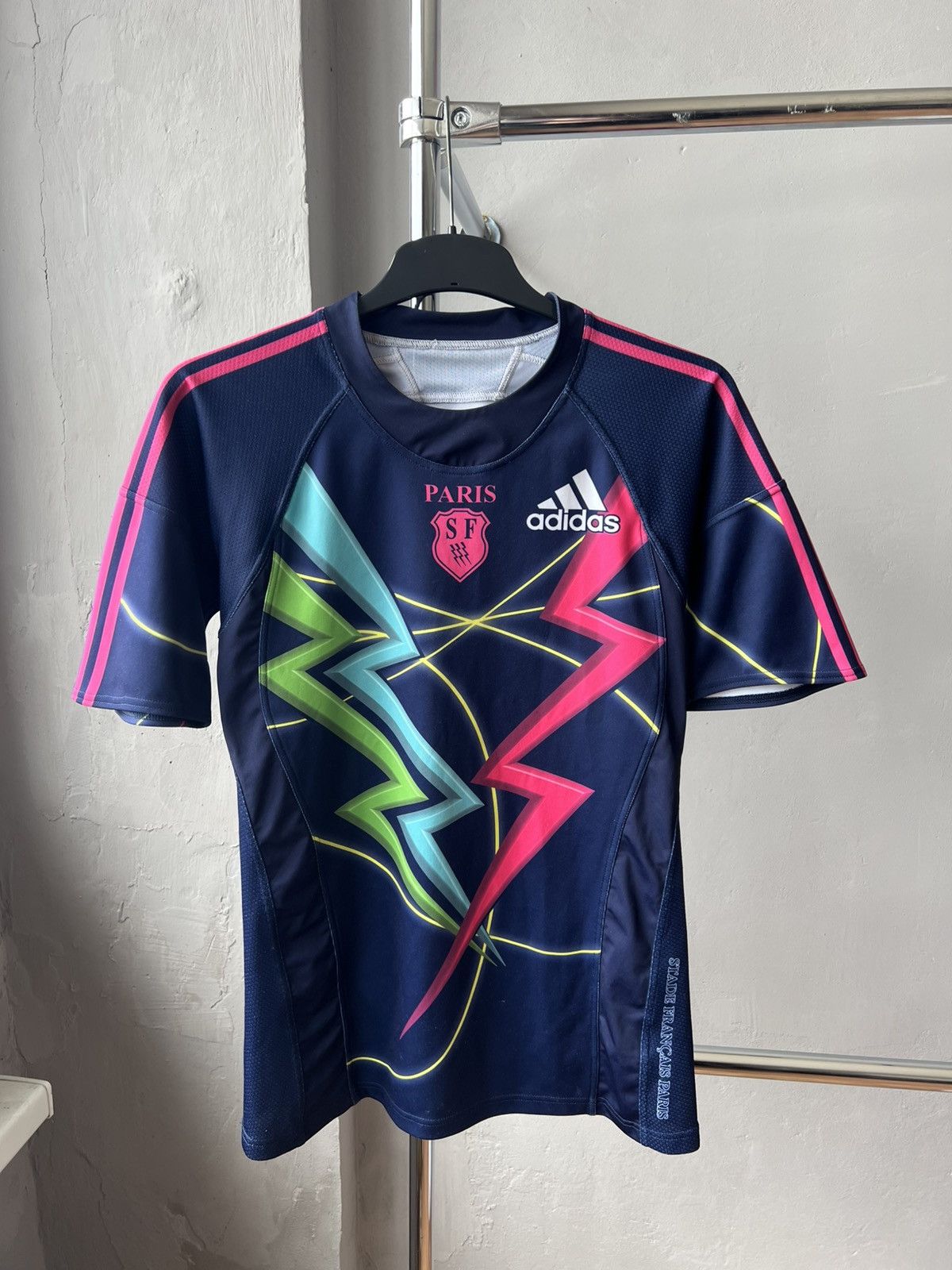 Adidas France Stade Francais Paris Rugby rare designer jersey shirt Size US M / EU 48-50 / 2 - 1 Thumbnail
