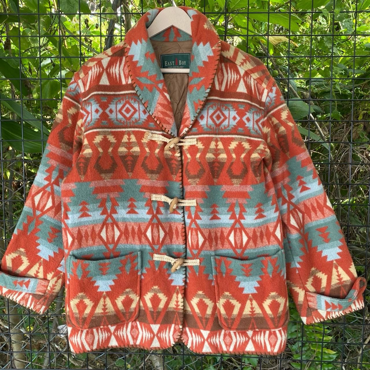 Aztech Mountain × Vintage Vintage East Boy Aztec Navajo Duffle Coat Size US M / EU 48-50 / 2 - 2 Thumbnail