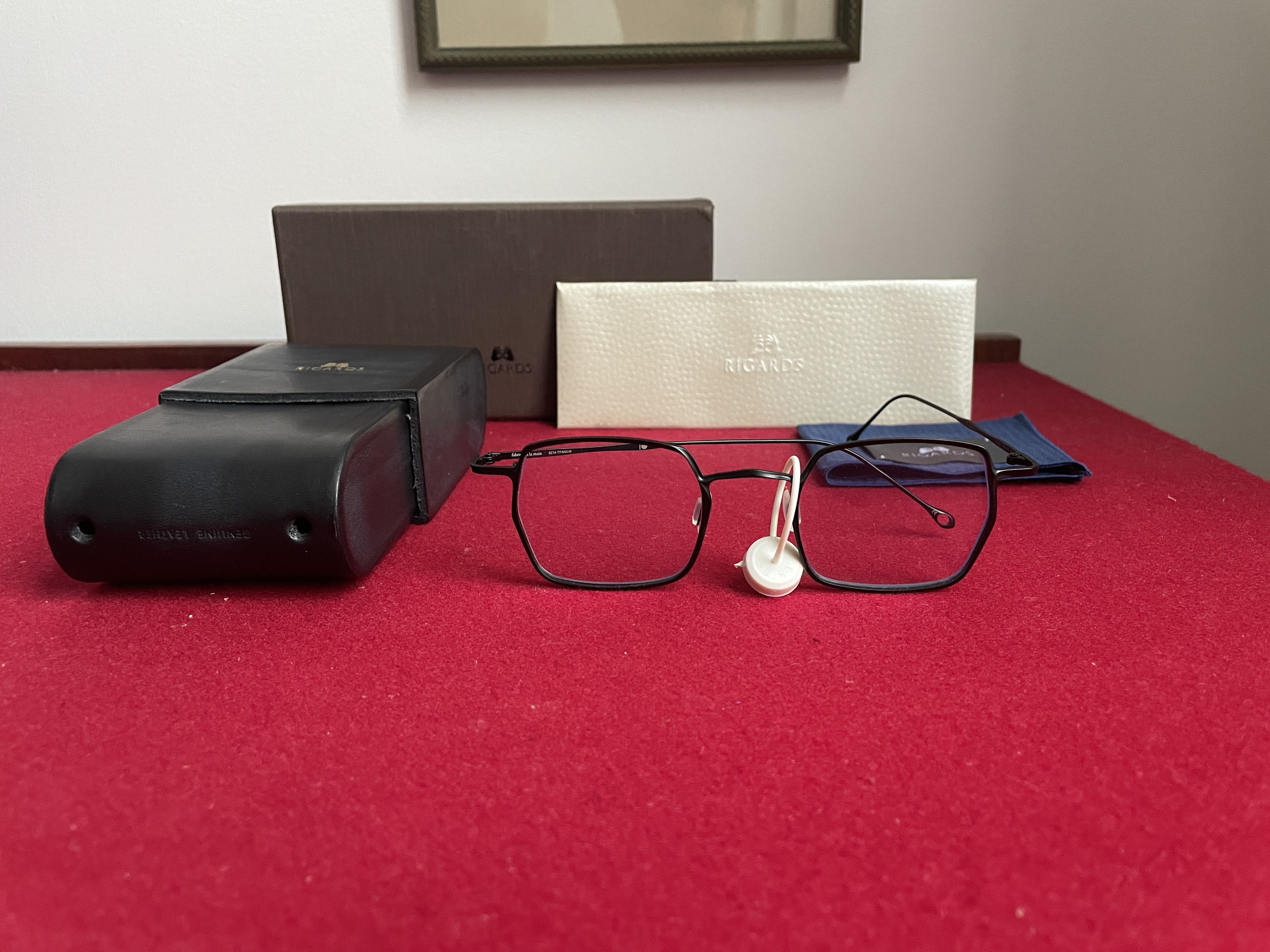image of Rigards 1086 Black Titanium Glasses, Men's