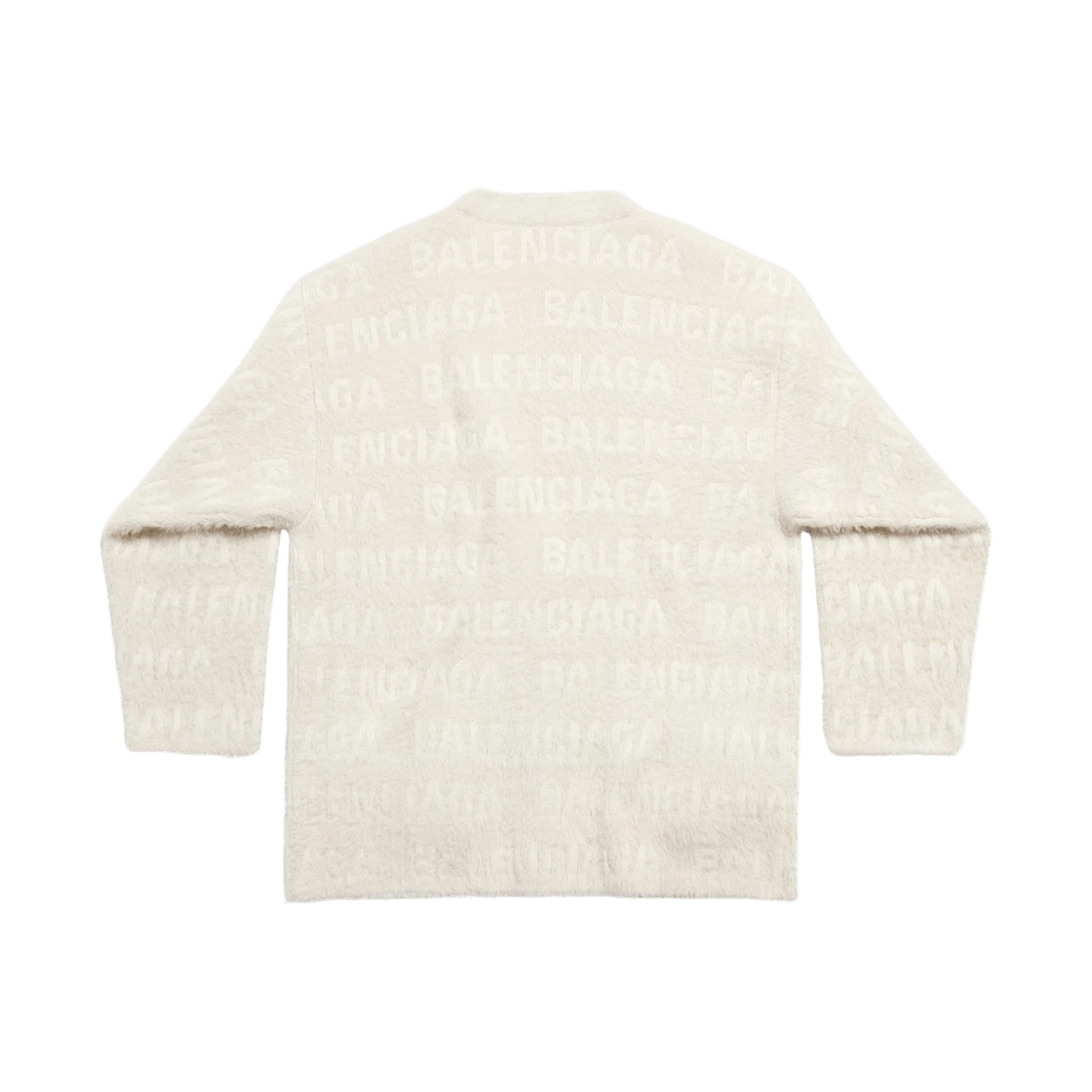 Balenciaga o1tr1nto0426 Allover Furry Cardigan in Ivory Size XL / US 12-14 / IT 48-50 - 2 Thumbnail