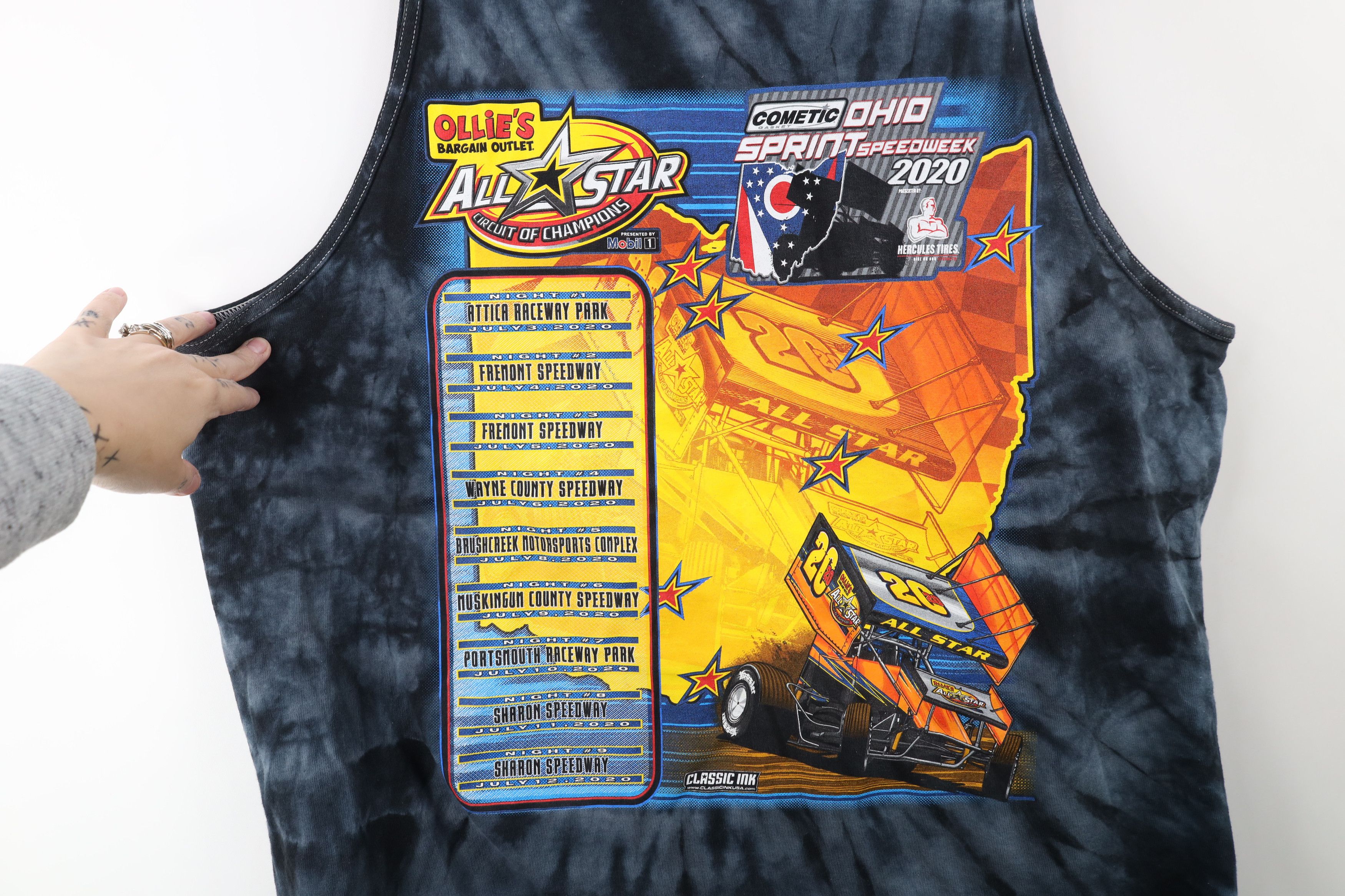Vintage Y2K Circuit of Champions Ohio Car Racing Tank Top T-Shirt Size US XXL / EU 58 / 5 - 11 Thumbnail