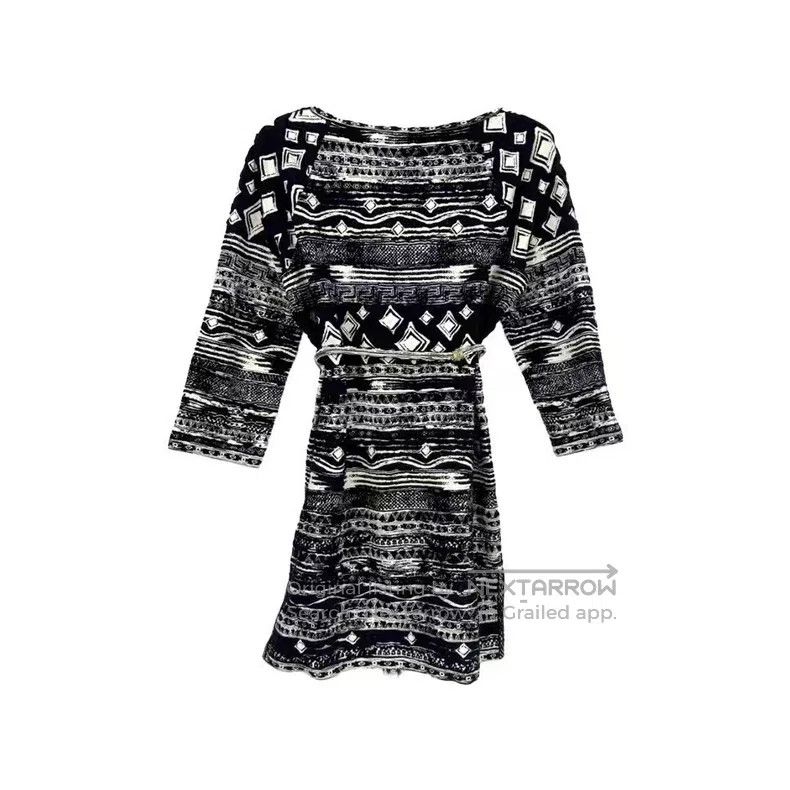 Chanel Chanel Blue and white colour-blocked Greek series knitted Size XS / US 0-2 / IT 36-38 - 2 Thumbnail