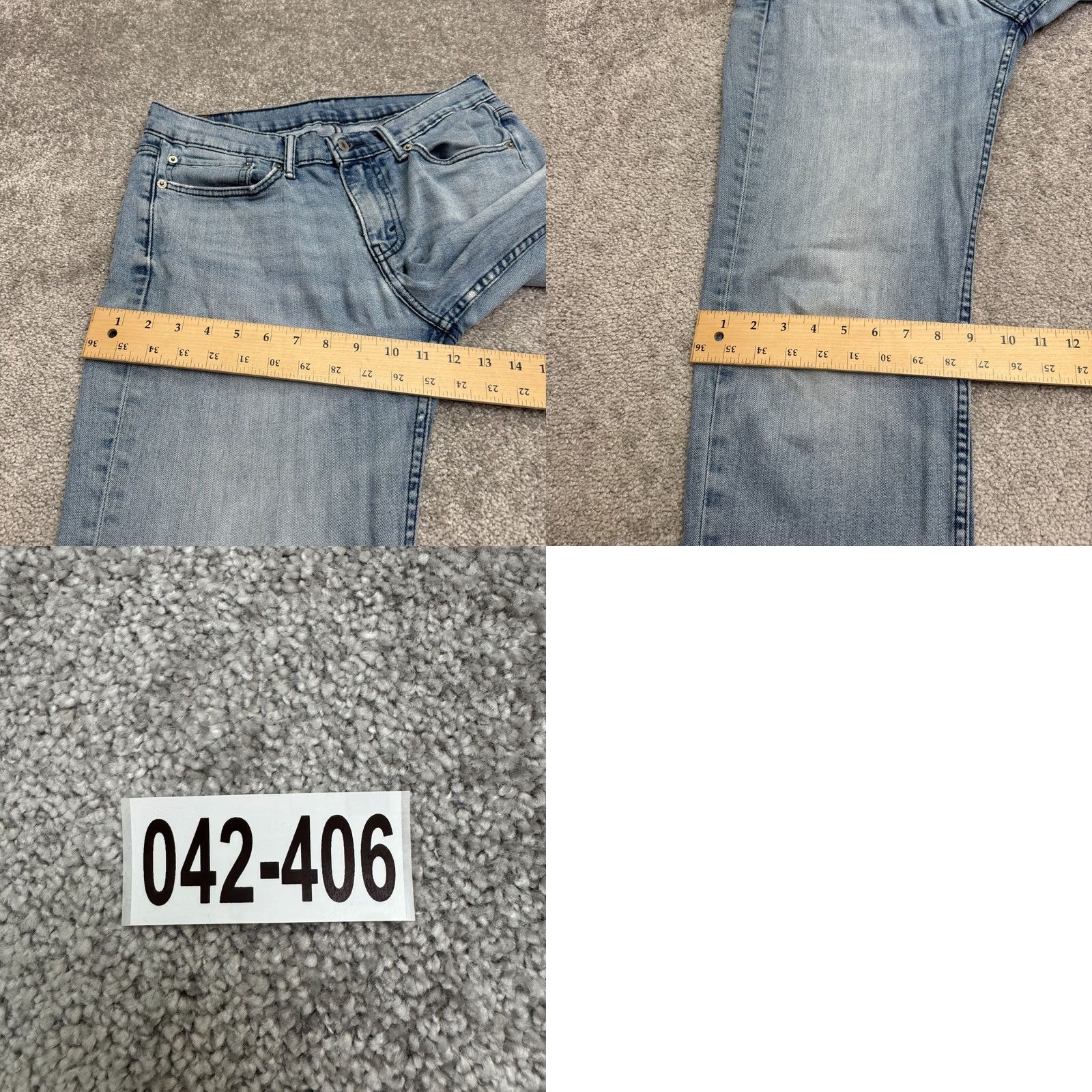 Levi's Levi's 514 Straight Denim Jeans Mens 31x30 Blue Light Wash Cotton Casual Regular Fit Size US 31 - 10 Thumbnail