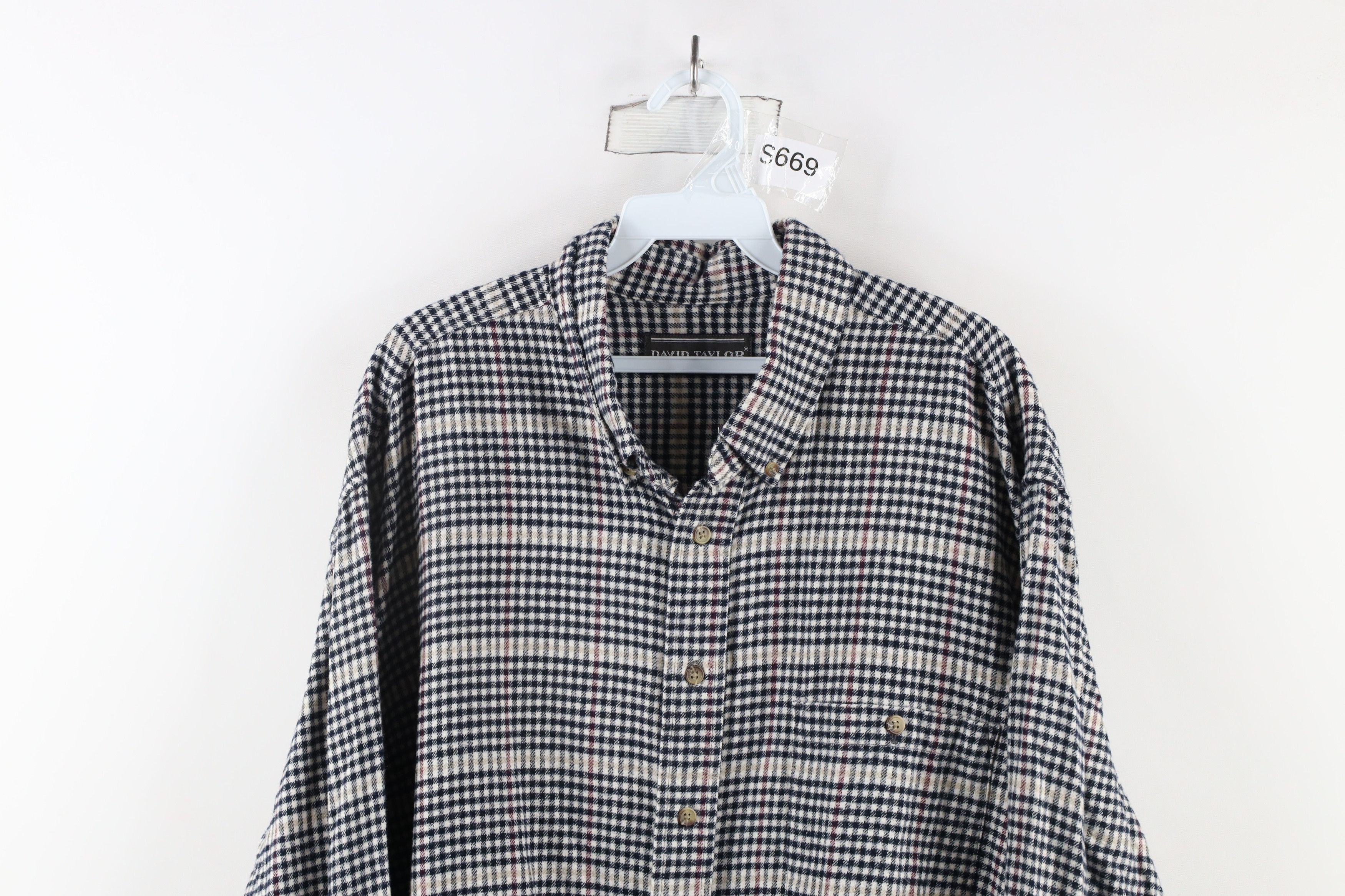 Vintage Vintage 90s Streetwear Collared Button Down Shirt Plaid Size US XXL / EU 58 / 5 - 2 Thumbnail
