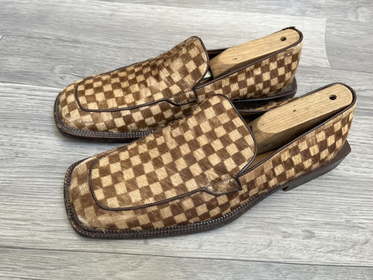 Louis Vuitton Louis vuitton damier pony hair draft square toe loafer Size US 9 / EU 42 - 5 Thumbnail