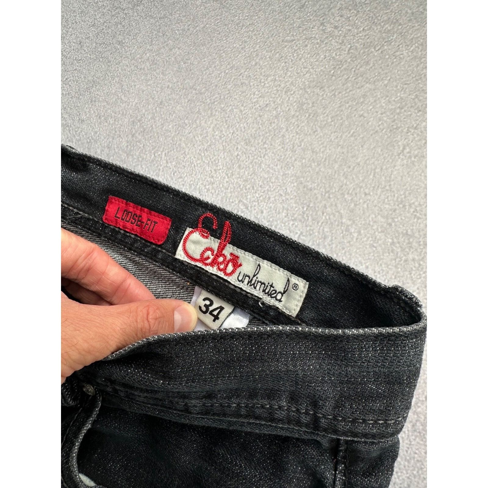 Ecko Unltd. VTG ECKo Unltd Loose Fit Baggy Black Heavy Jeans Sz 34 Size US 34 / EU 50 - 13 Thumbnail