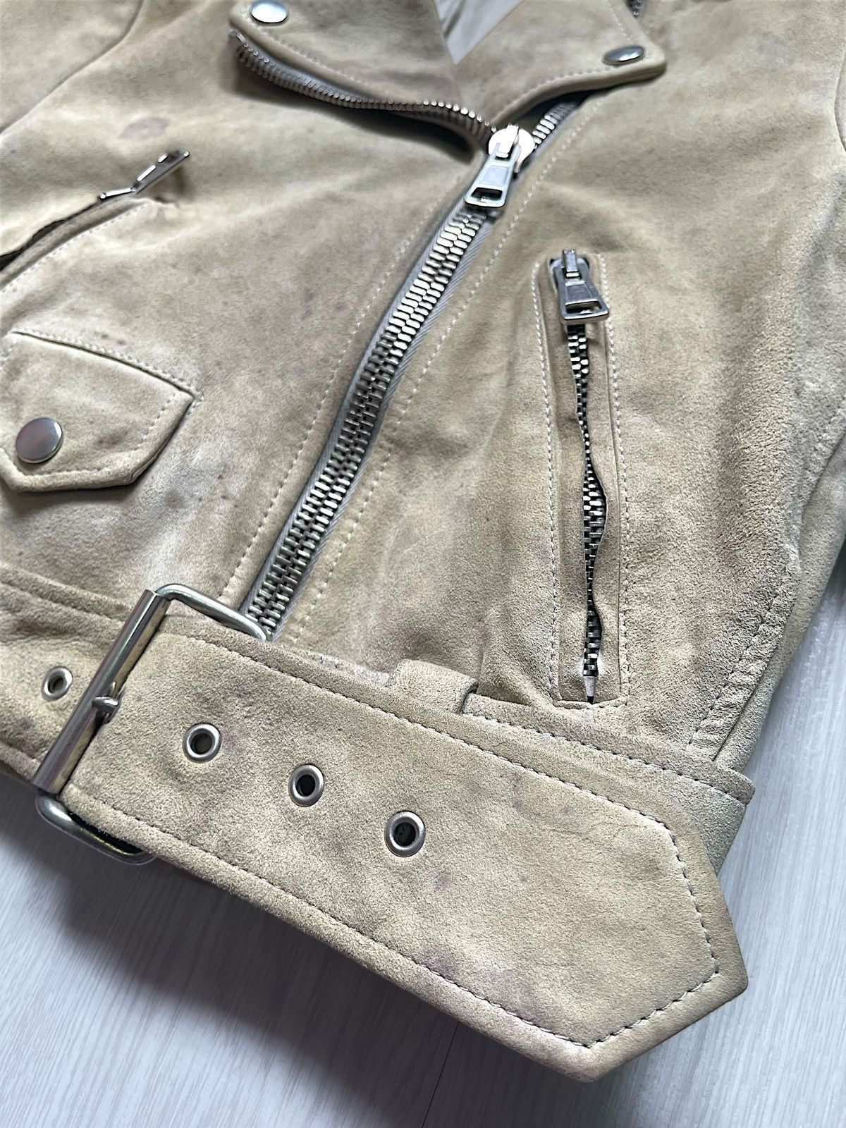 Acne Studios ACNE STUDIOS Suede Biker Jacket Size S / US 4 / IT 40 - 8 Thumbnail