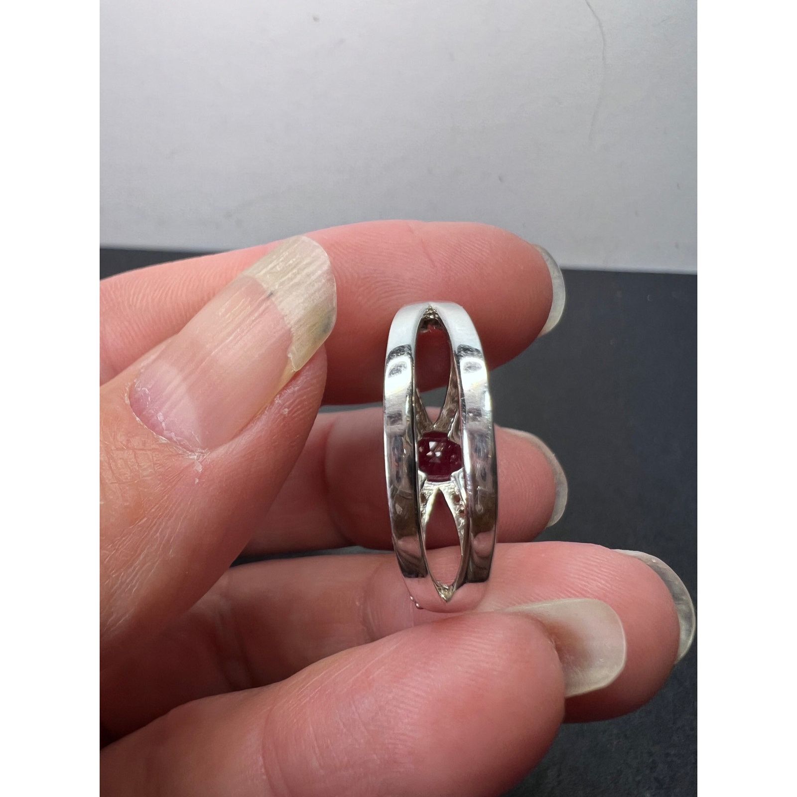 Other Ruby and zircon crisscross sterling silver ring size 9 Size ONE SIZE - 10 Thumbnail