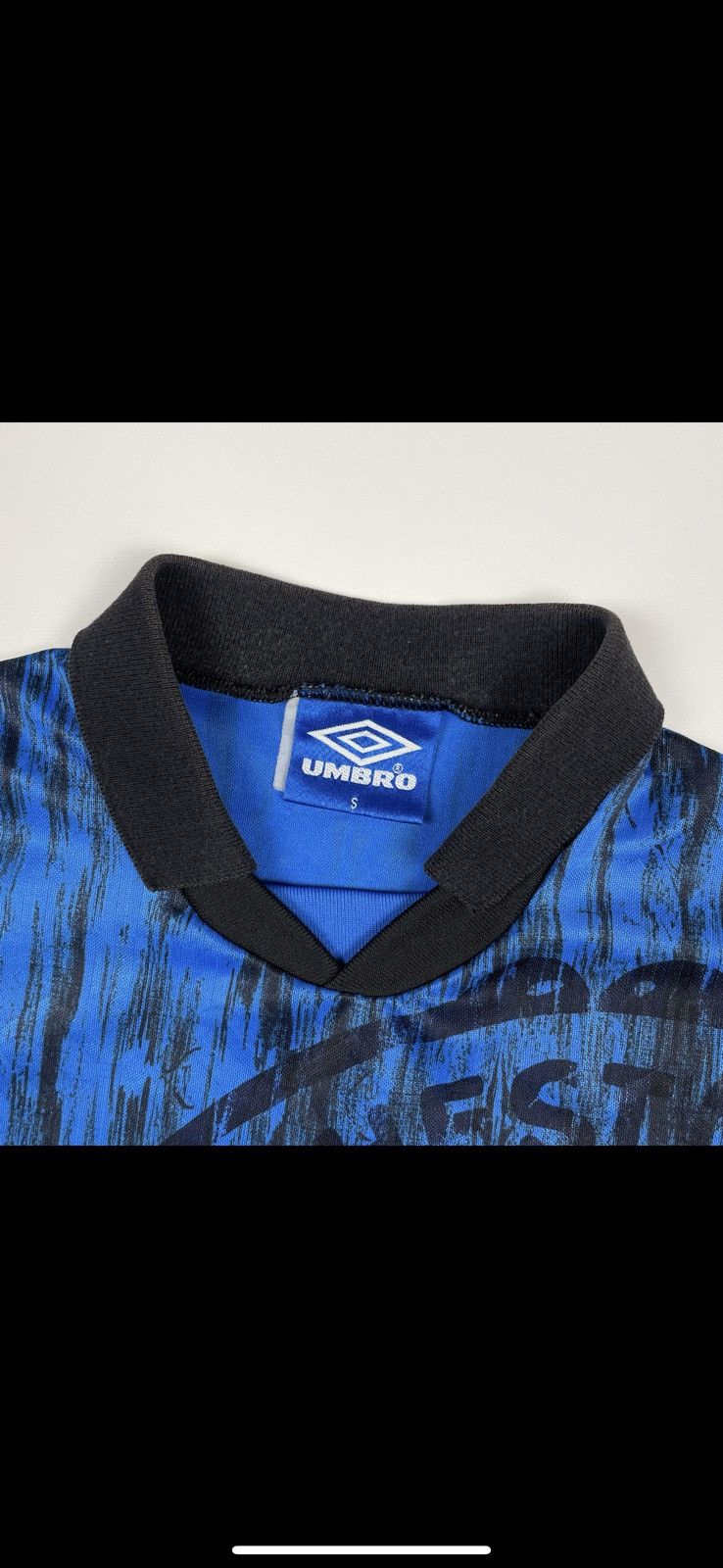 Umbro Vintage Umbro Manchester United soccer jersey rare blue Away Size US S / EU 44-46 / 1 - 3 Thumbnail