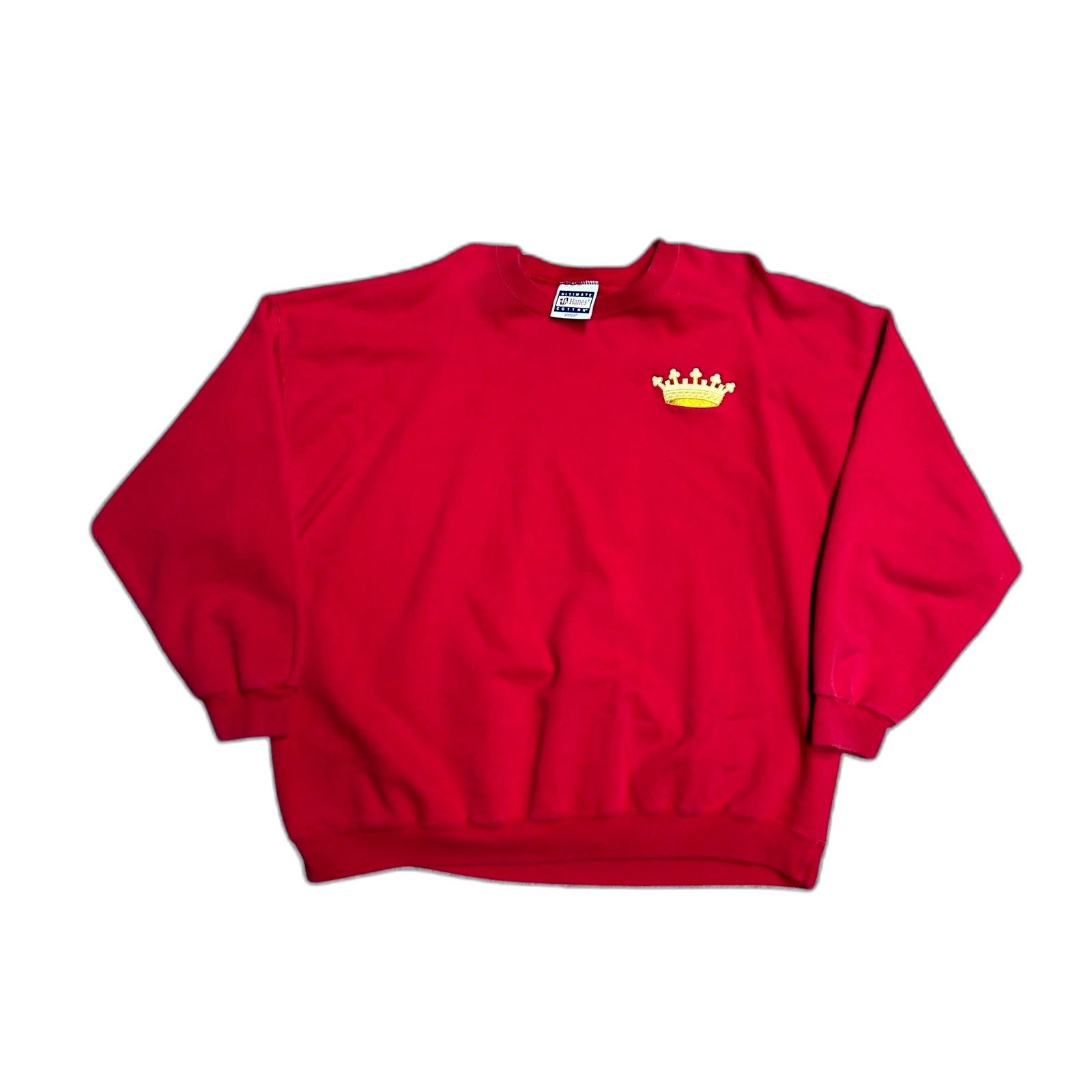Vintage Vintage Y2K Red Sweatshirt King Crown 2XL Size US XXL / EU 58 / 5 - 1 Thumbnail