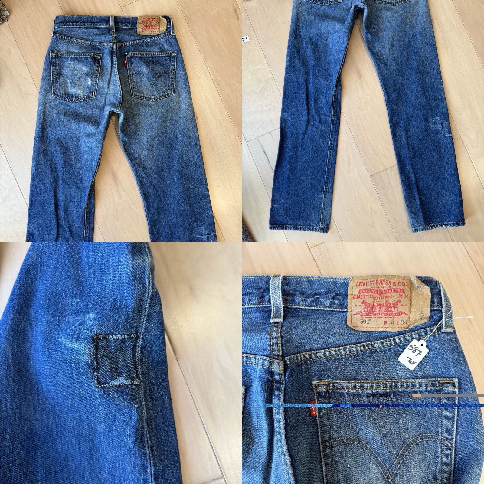 Levi's VINTAGE Levi's 501 Jeans 30 Blue Denim Straight 5-Pocket Regular Mens 90s Western Size US 30 / EU 46 - 8 Thumbnail