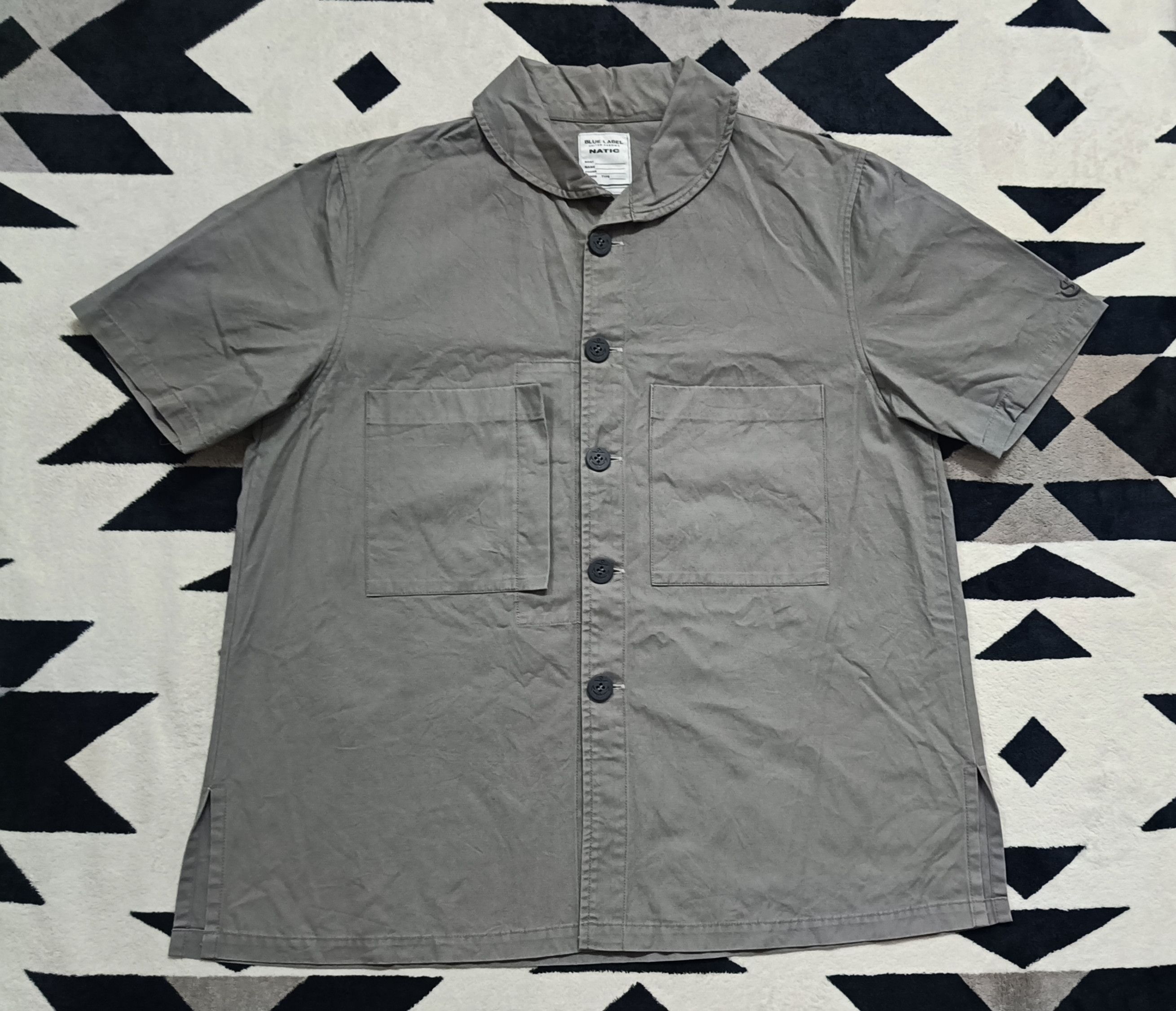 United Arrows 🔥🔥 Rare United Arrows Shawl Collar Navy Shirt Size US L / EU 52-54 / 3 - 2 Thumbnail