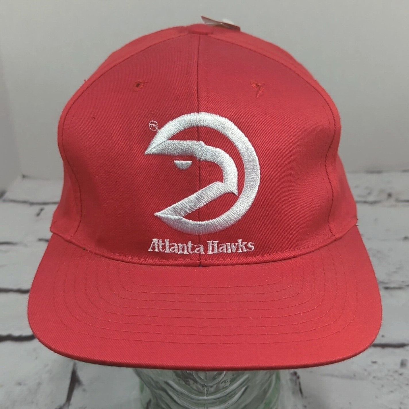 Bally Atlanta Hawks Red Vintage Snapback Hat Adjustable Ball Cap New ...