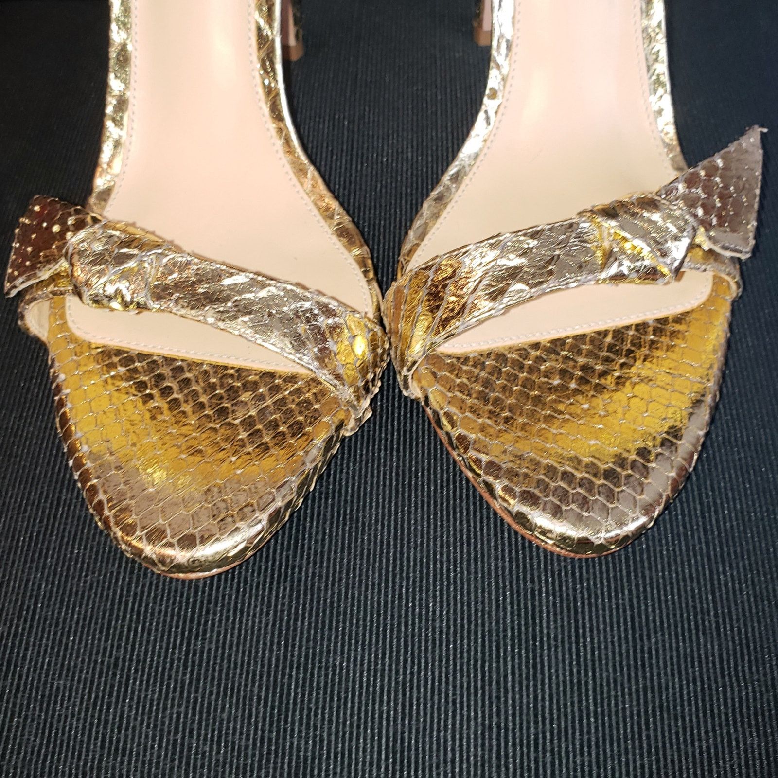 Alexandre Birman $795 List Alexandre Birman Gold toned python spike heels Size US 7.5 / IT 37.5 - 6 Thumbnail