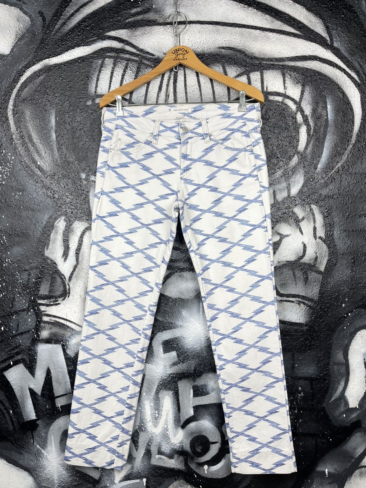 Isabel Marant Etoile Isabel Marant Etoile Nea Printed White Jeans Women’s Size 40 Size 28" / US 6 / IT 42 - 2 Thumbnail