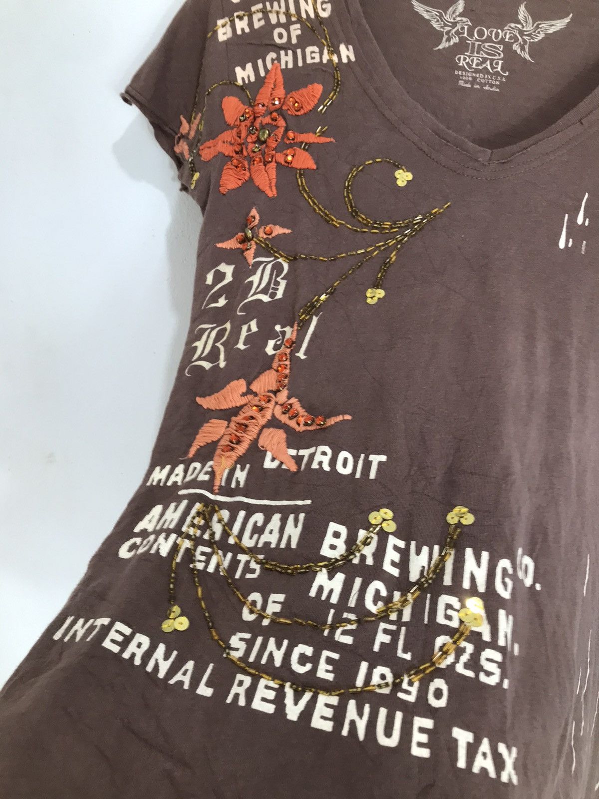 Beauty Beast Crazy Love is real Poem Tees Y2k style Size XS / US 0-2 / IT 36-38 - 4 Thumbnail