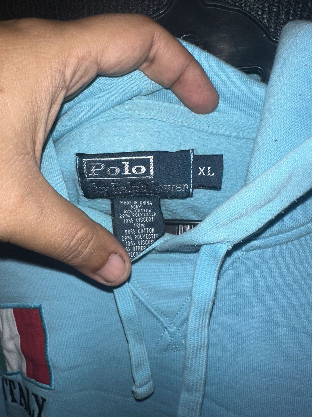 Polo Ralph Lauren Vintage Polo Ralph Lauren Italy Big Pony Hoodie Size US XL / EU 56 / 4 - 3 Thumbnail