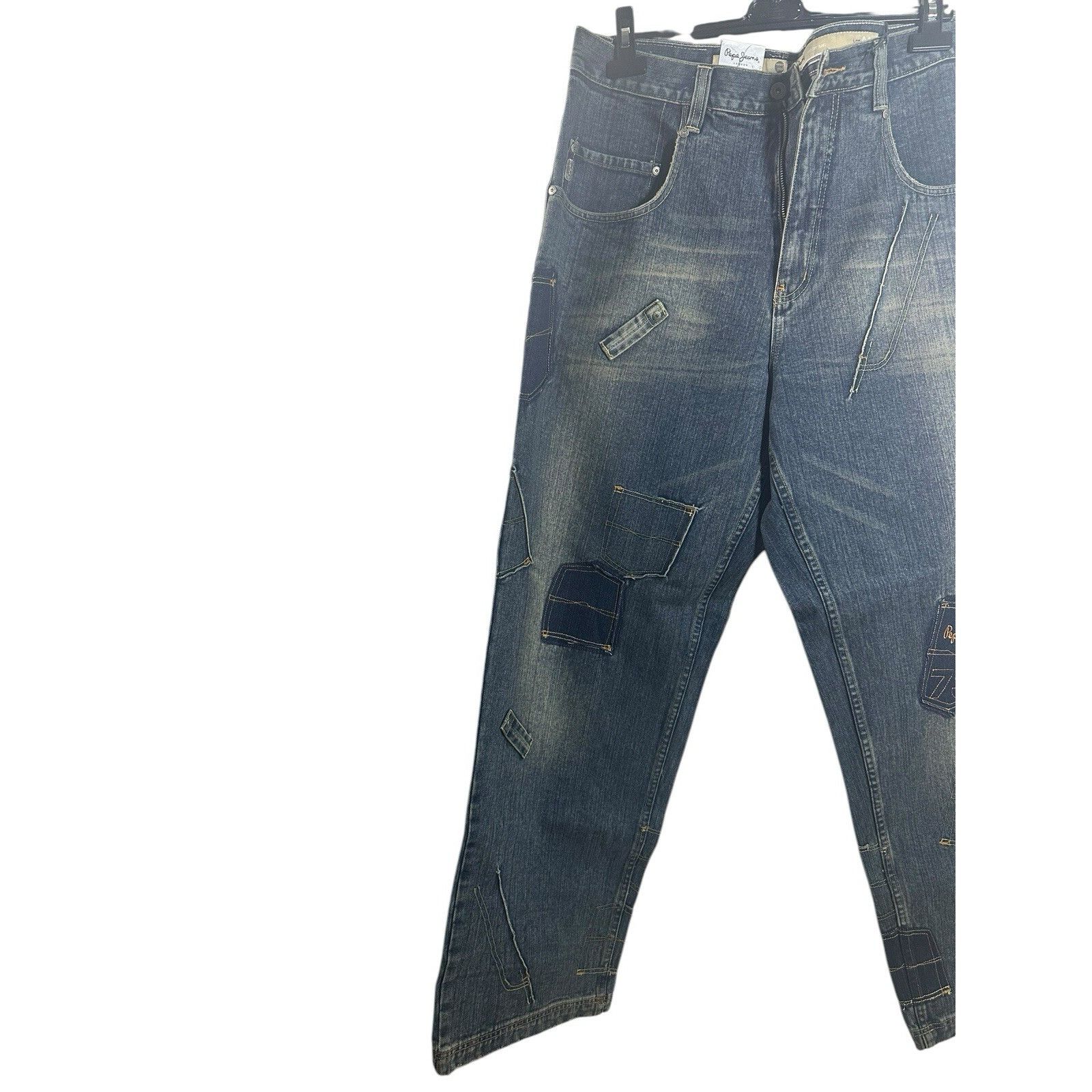 Pepe Jeans Vintage Pepe London Baggy Denim Jeans Blue Hip Hop 90’s 200 Size US 38 / EU 54 - 4 Thumbnail