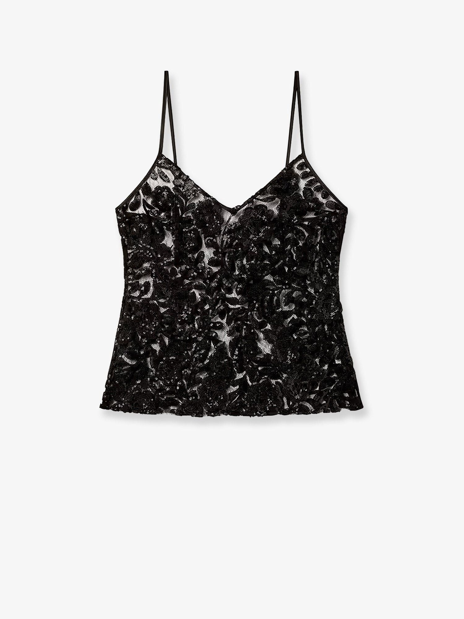 Golden Goose Tulle Top With Sequins Embroidery Size L / US 10 / IT 46 - 1 Thumbnail