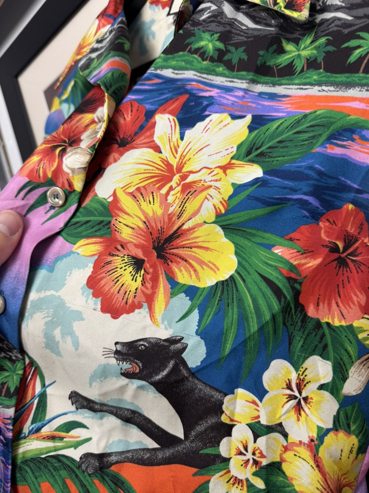 Gucci Gucci Designer Button Up Hawaian Silk Fullprint Shirt Rare Size M / US 6-8 / IT 42-44 - 11 Thumbnail