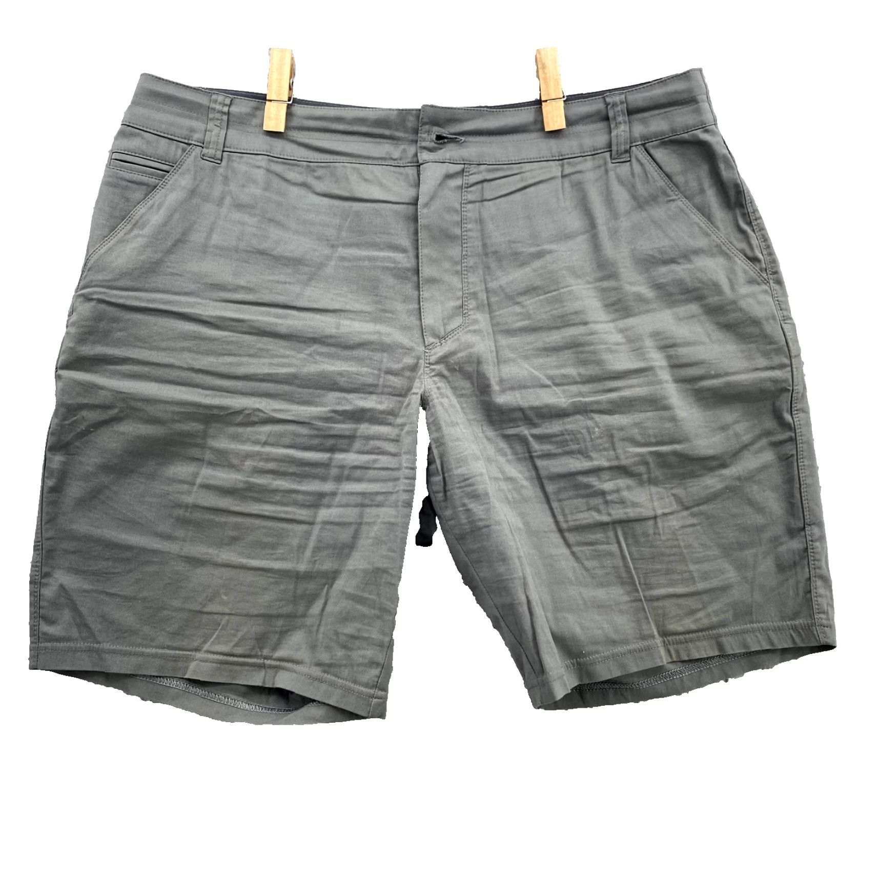 Vintage Kuhl Men's Hiking Shorts 38 Green Khaki Cargo Pocket Lightweight 90s Outdoor Camping Travel Mens Size US 38 / EU 54 - 2 Thumbnail