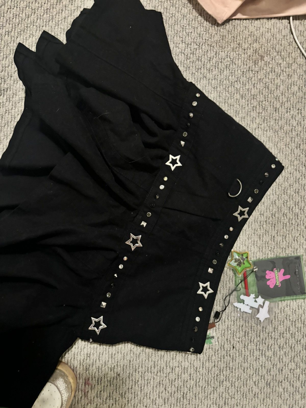 Heaven by Marc Jacobs × Kiko Kostadinov Heaven Marc Jacobs X Kiko Kostadinov Black Embellished Skirt Size 25" / US 0 / IT 36 - 3 Thumbnail