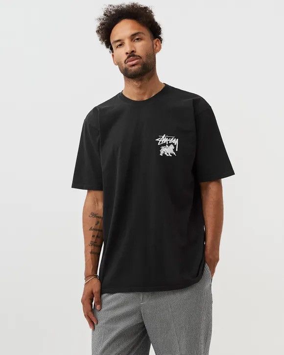 Stussy × Vintage Y2K Stussy Rasta Big Lion Back Hit Australia Black Shirt Size US M / EU 48-50 / 2 - 4 Thumbnail